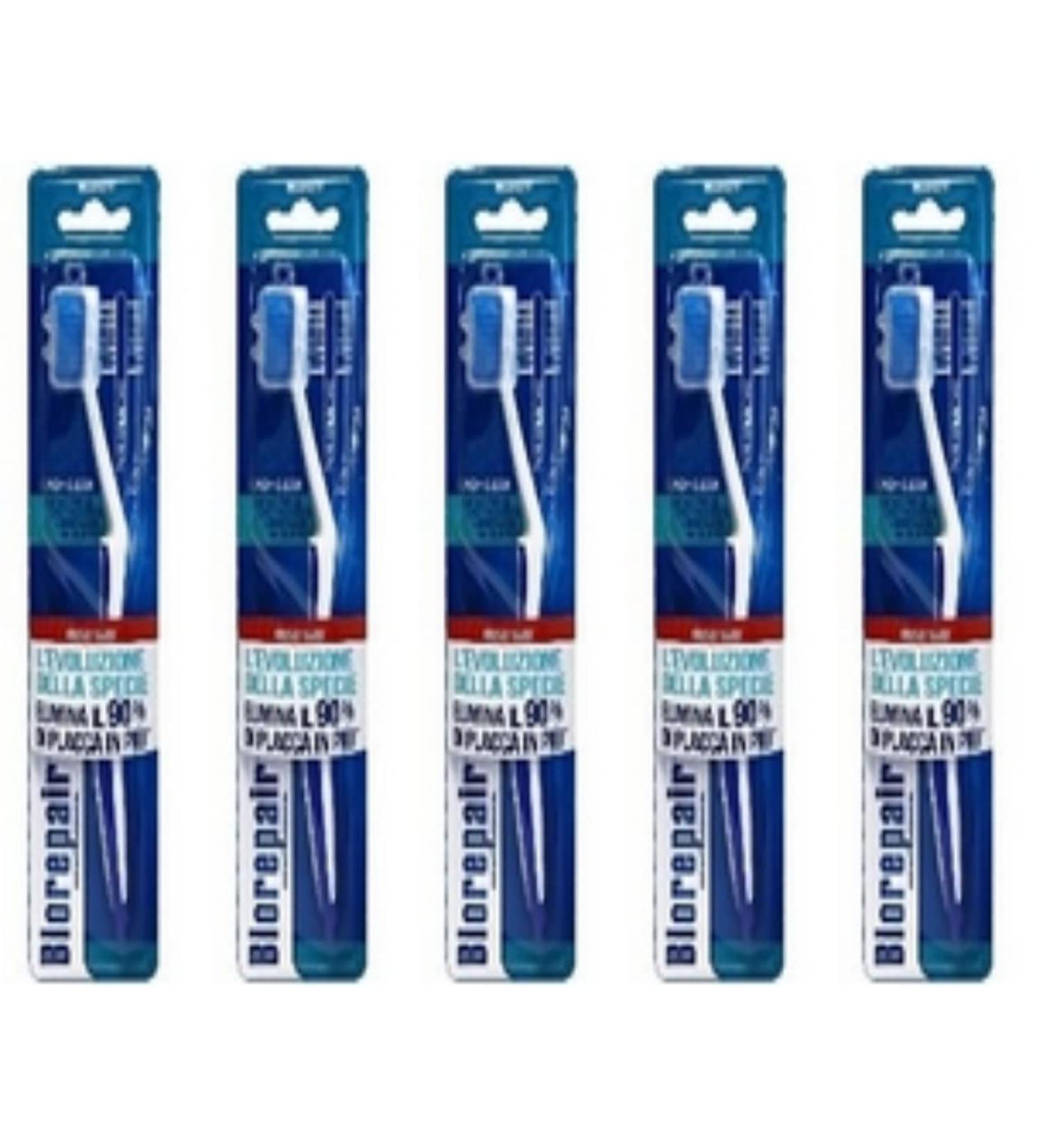 Biorepair toothbrush medium blue 5 pieces