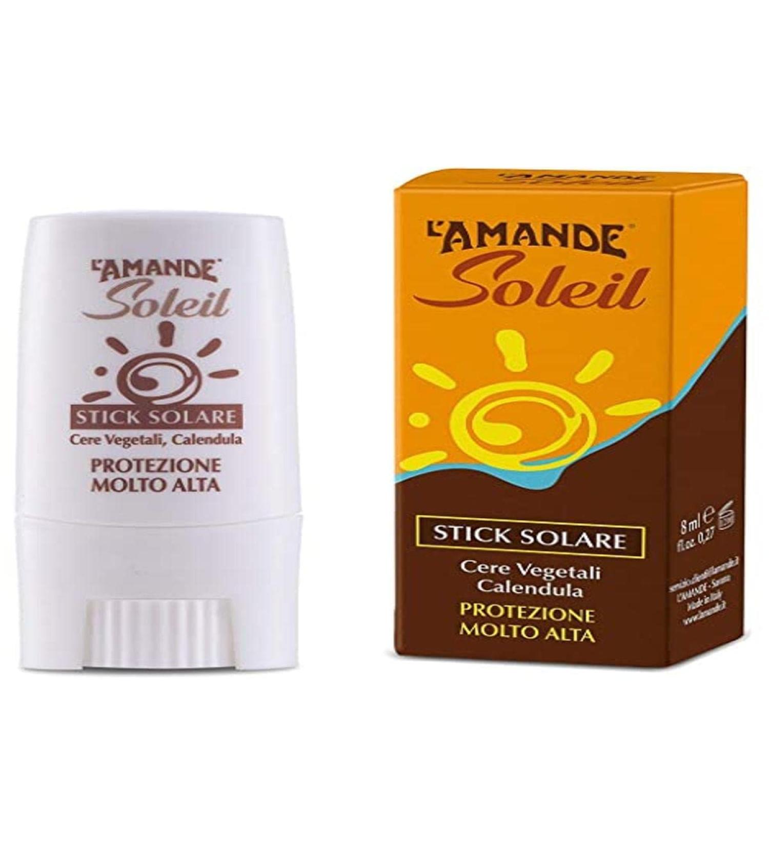 L'Amande L'AMANDE - Sun Face Cream 50+ Vitamin C Stick for Lips Tattoos Nei Vitiligo with Chamomile Face Moisturizer against sunburn - 10ml
