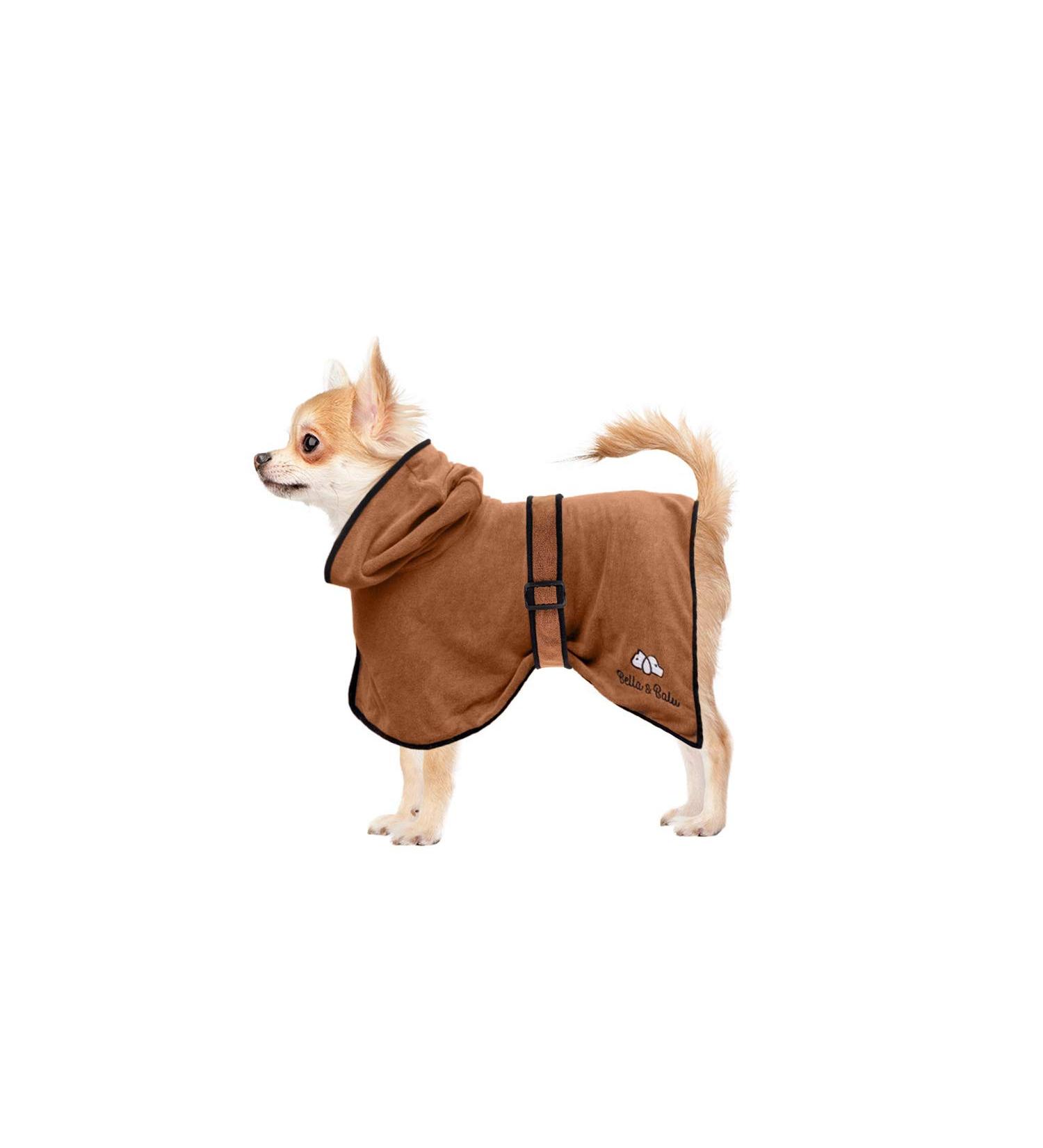 Buy Bella & Balu Dog Bathrobe - Absorbent Microfiber & PFOTENCH for XS Dogs | Ideal for After Swimming & Rain | International Shipping Available - Buy Online on GoSupps.com