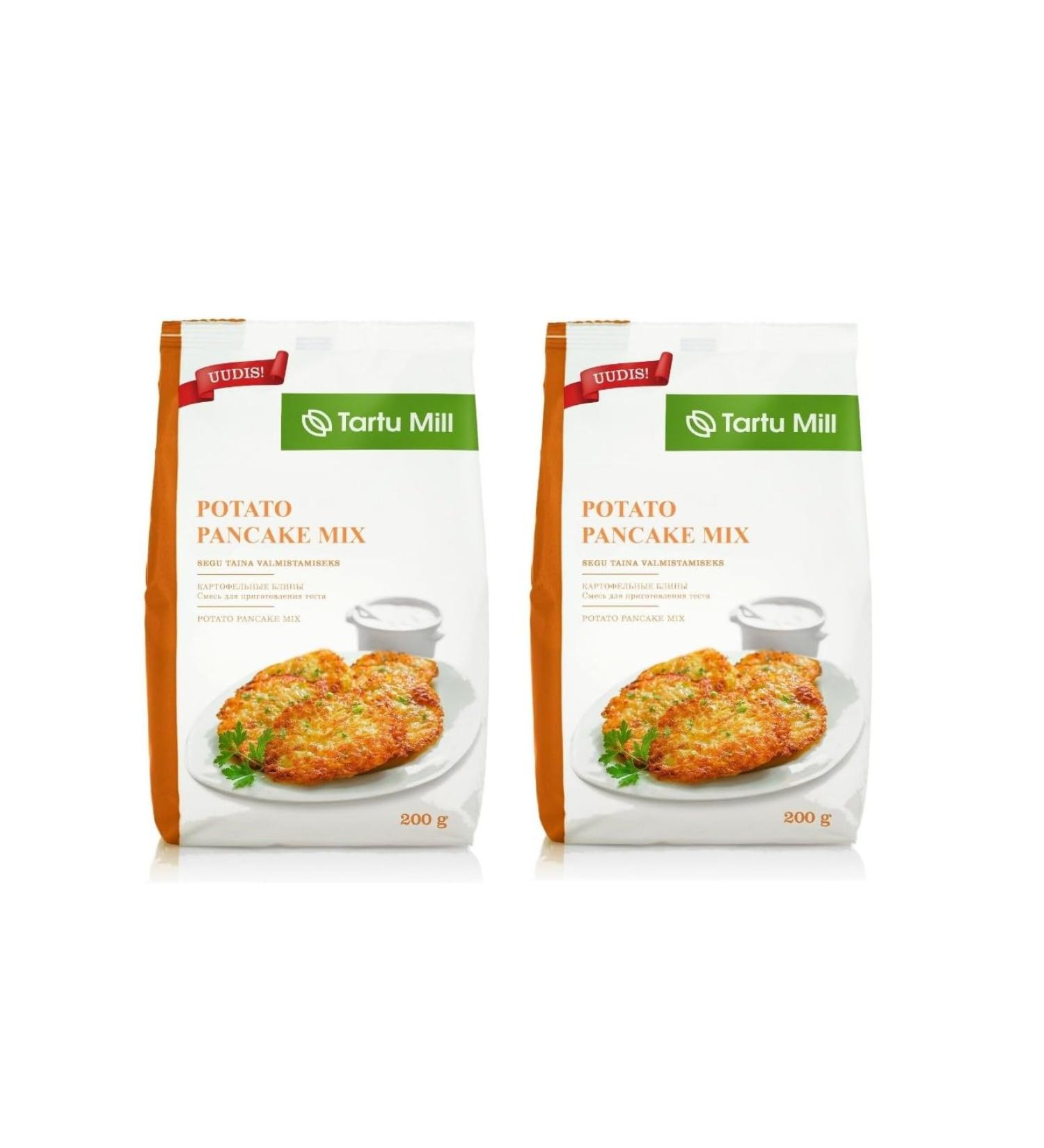 2x 200g POTATO PANCAKES MIX HASH BROWN LATKES INSTANT JUST ADD WATER FROM TARTU MILL 400g - Buy Online on GoSupps.com