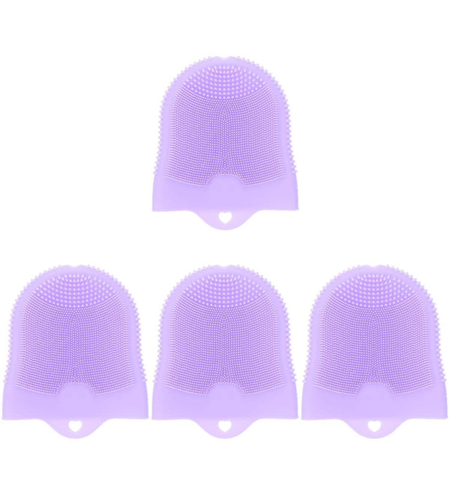 Cleaning Brush 3pcs Brush Blackhead Exfoliating Scrubber Massager Silicone Care Skin Dry Tool Pad Cleaning Purple Scrubber Facial Cradle Delicate Violet Cleanser Handheld Sensitive (Size : 11.8X10 11.8X10CMx4pcs - Buy Online on GoSupps.com