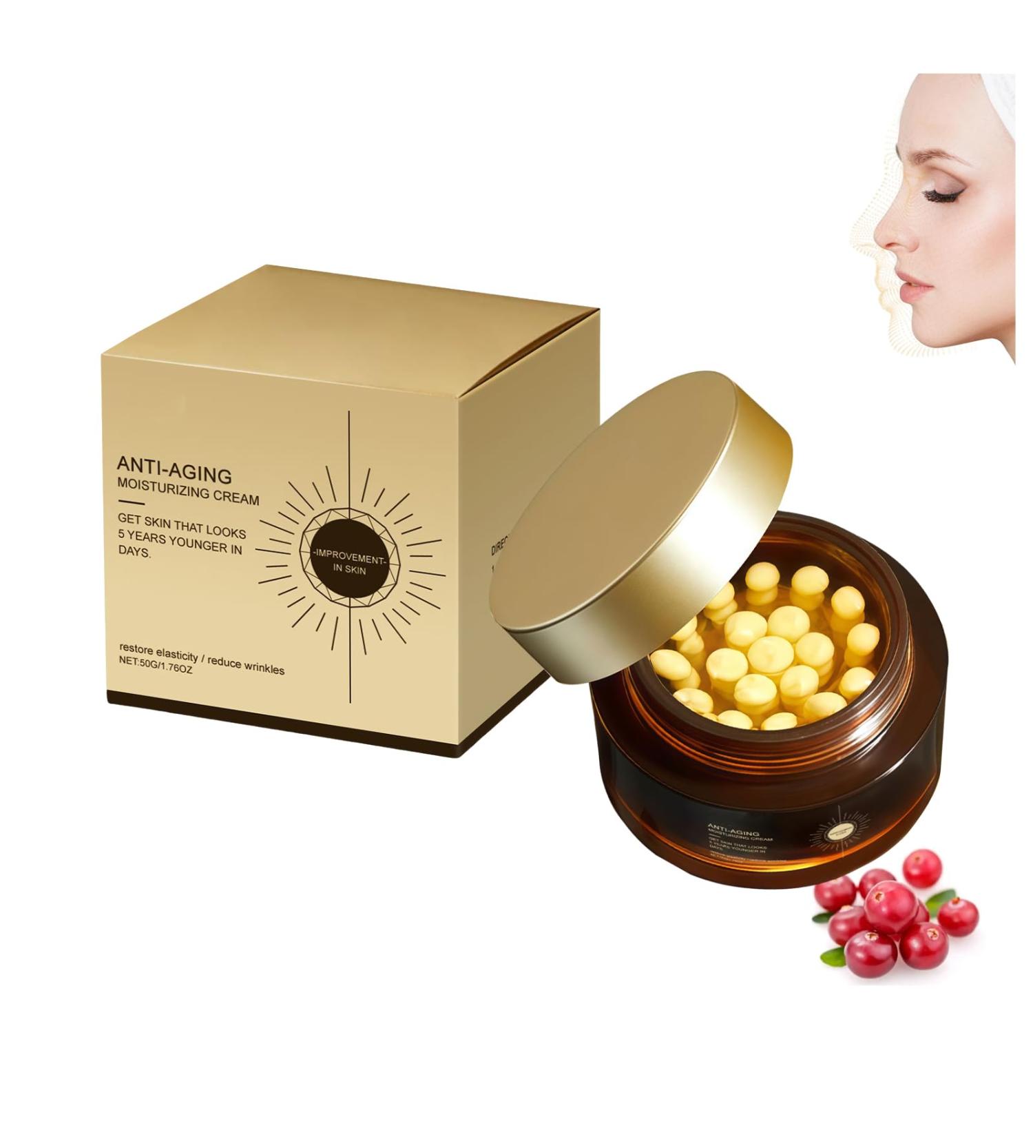  SKZKK Moisturizing cream with retinol capsules deeply hydrates firms with collagen improves skin elasticity reduces dryness and sagging skin reduces fine lines (1PCS) - Buy Online on GoSupps.com