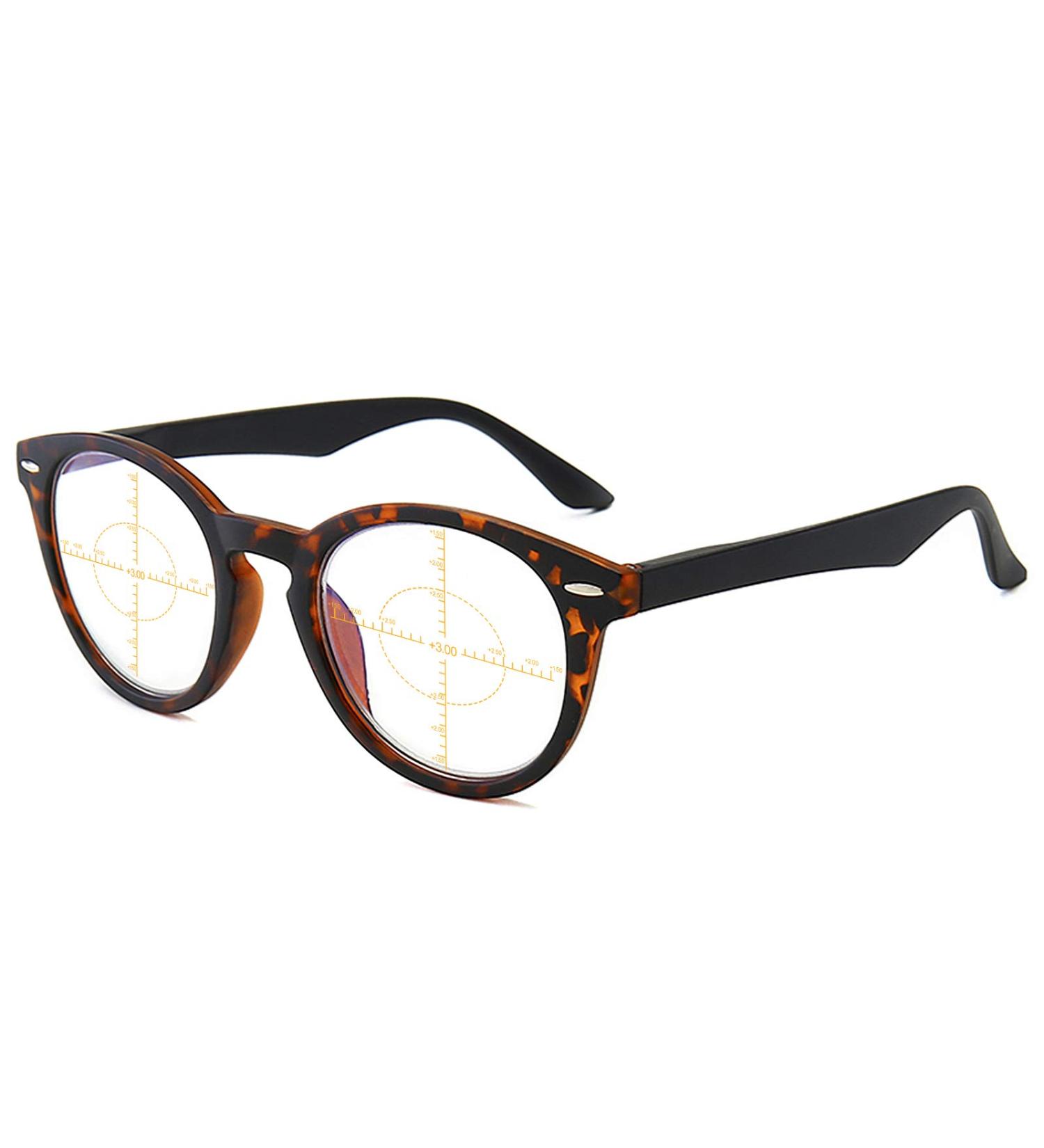 MIRYEA 360 Multifocal Progressive Reading Glasses - Blue Light Blocking Eyewear for Men & Women - Lightweight Presbyopic Glasses - No Blind Zone - Tortie 1.5x - Buy Online on GoSupps.com
