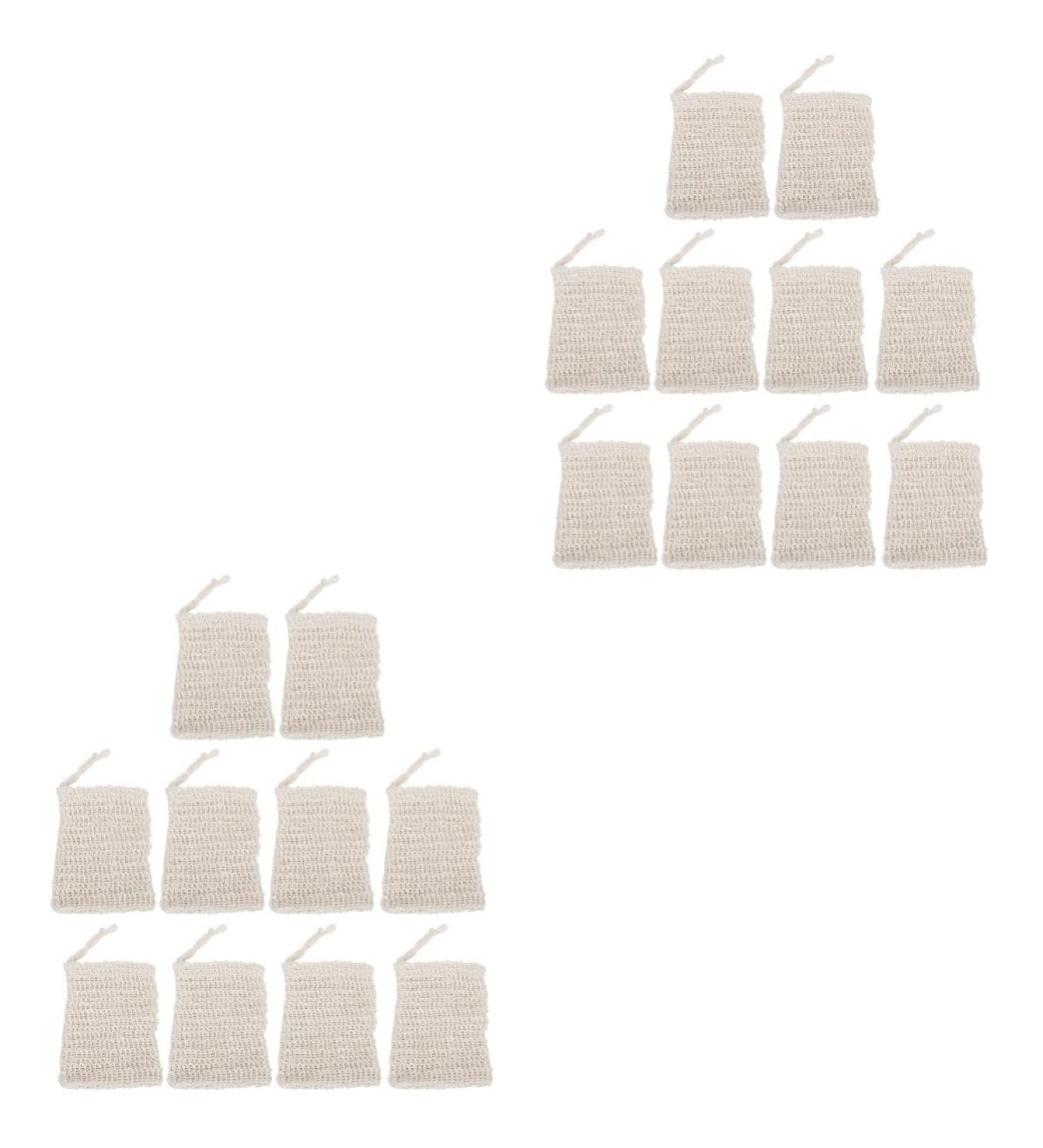 FRCOLOR 20 Pcs Soap Foaming Bags - Cotton & Nylon Soap Storage Net Pouches for Natural Soap & Miniatures | Eco-Friendly Soap Saver - Buy Online on GoSupps.com