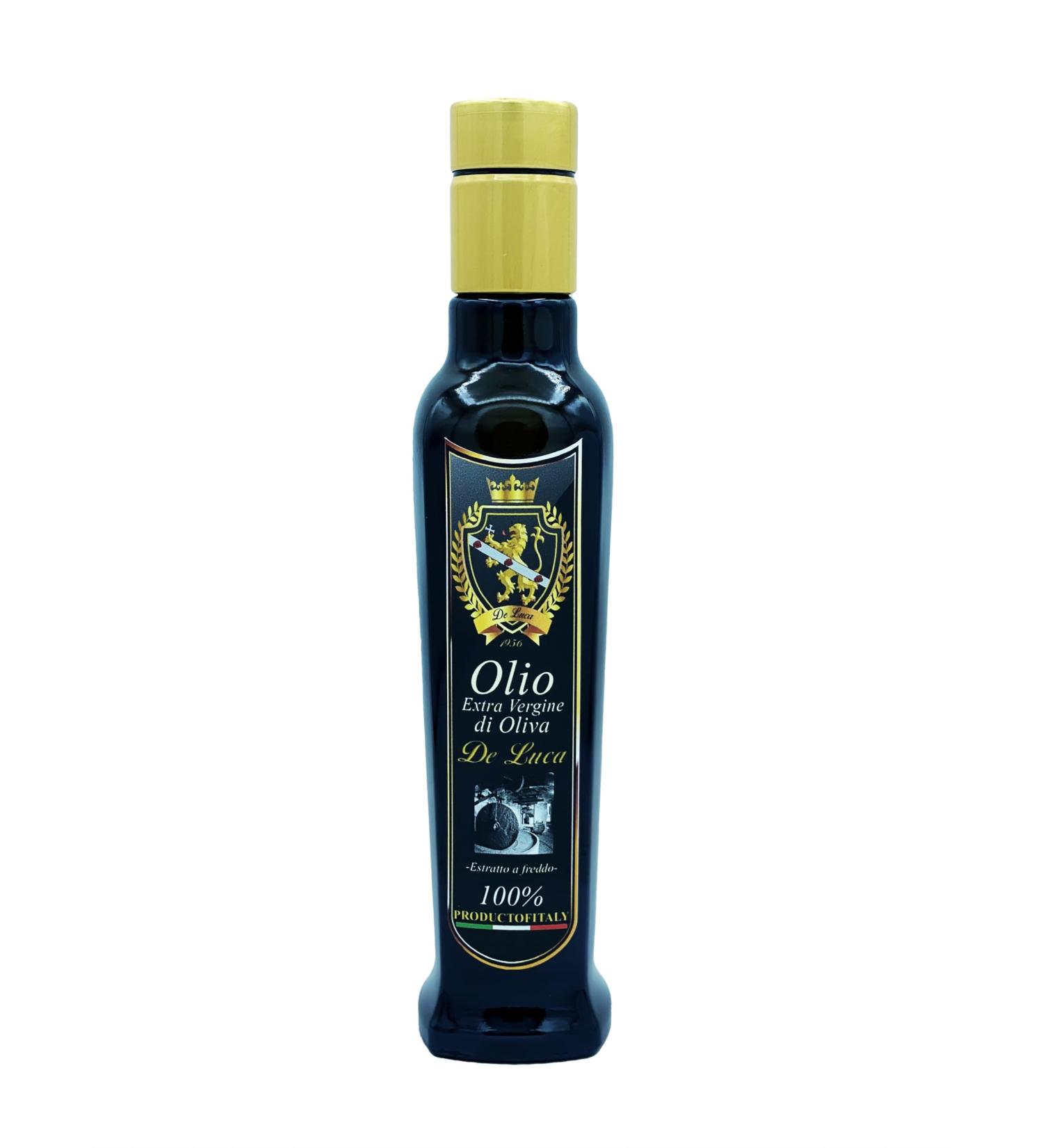 Olio Extravergine Di Oliva Evo 100% Italiano Monocoltura Carolea Estratto a Freddo Made In Calabria De Luca L'eccellenza Italiana Che Fa Sognare Il Mondo (250 ml)