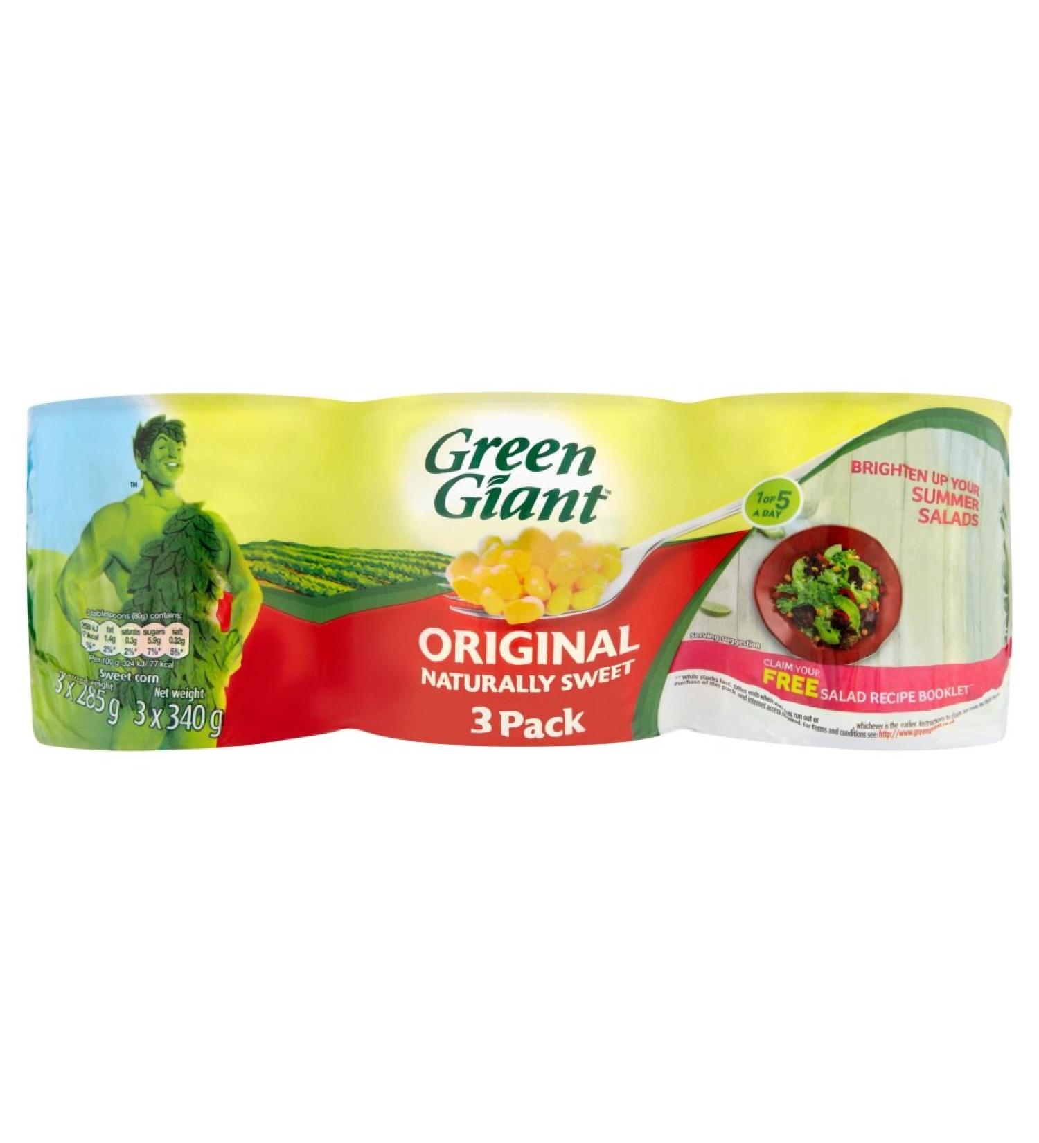 Green Giant Original Naturally Sweet Sweetcorn Niblets 3x340g - Buy Online on GoSupps.com