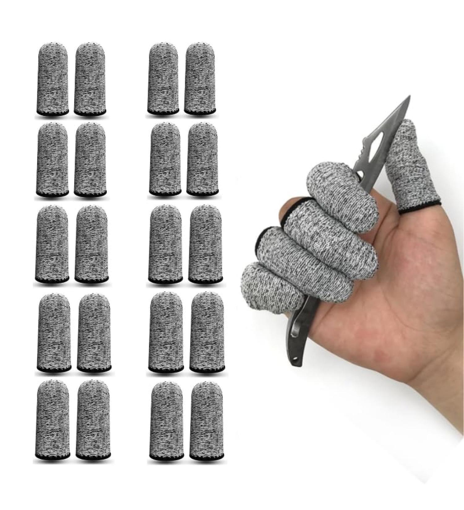 Buy 20 PCS Cut Resistant Finger Cots - Reusable Anti-Slip Finger Sleeve Protectors for Kitchen Work & Sculpture | Best Finger Protection International Shipping - Buy Online on GoSupps.com