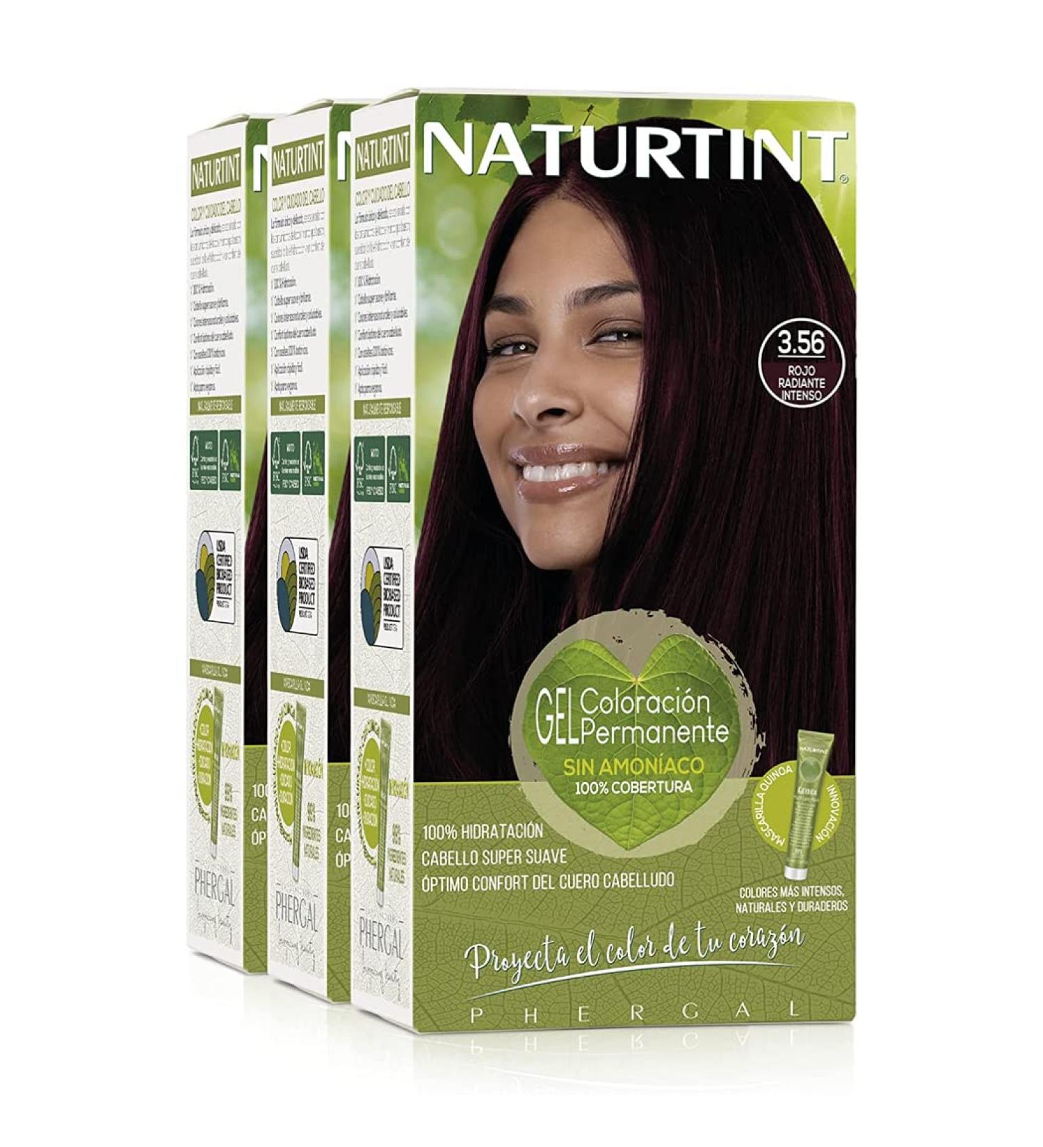 Natureint Biobased Hair Color 3.56 | Ammonia-Free Intense Red | 3 Pack 510ml | Natural Ingredients - Buy Online on GoSupps.com