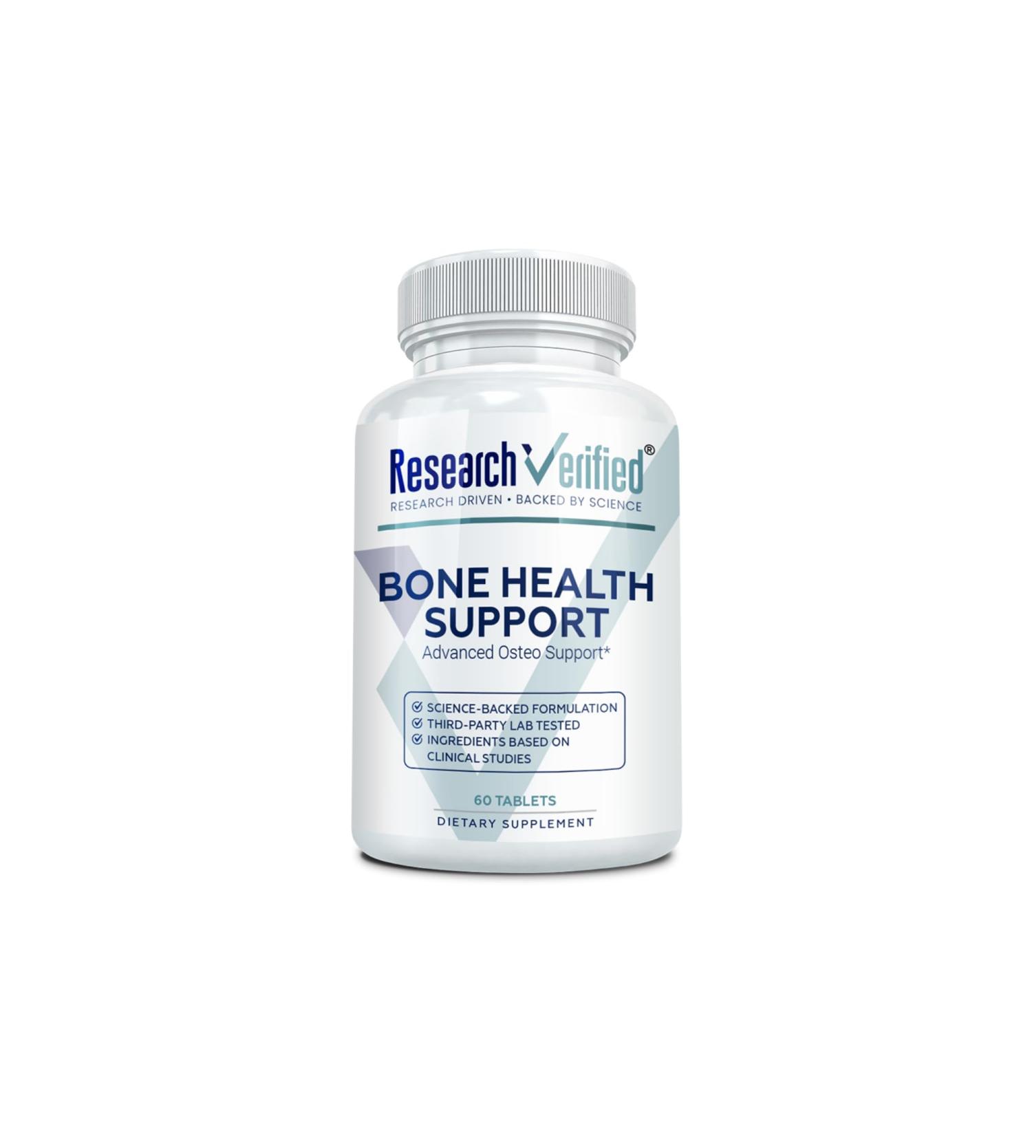 Research Verified Bone Health Support - Rebuild Bone Mass - Triple Calcium Complex Vitamin D3 Vitamin K2 Soy Isoflavones BioPerine - 60 Tablets - 1 Month Supply 60 Count (Pack of 1) - Buy Online on GoSupps.com