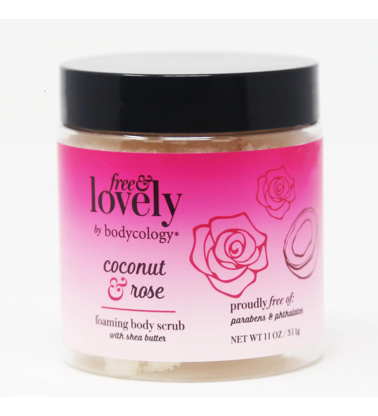 bodycology Free & Lovely Coconut & Rose Foaming Scrub 10.5 fl oz pack of 1