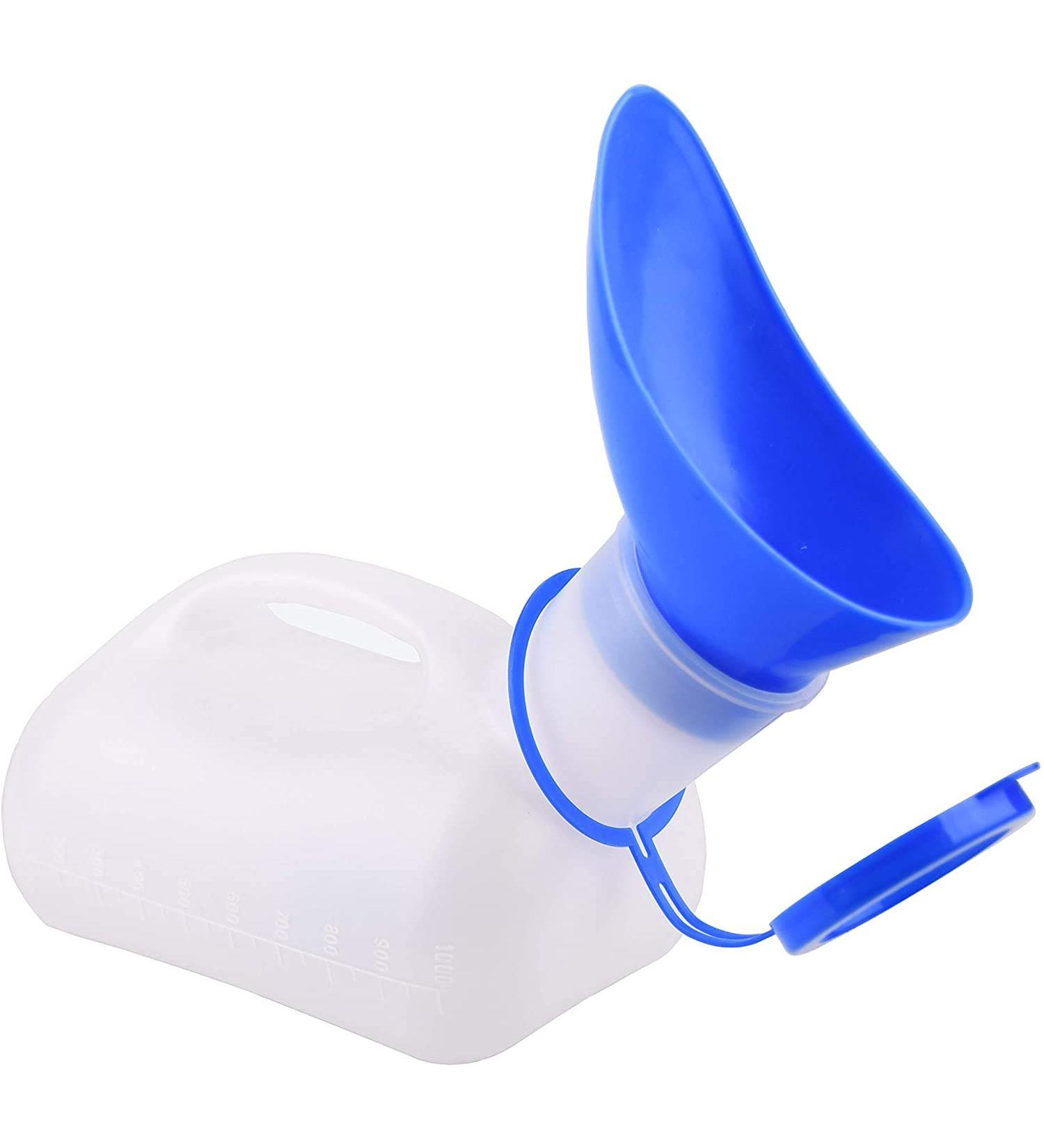 Portable Unisex Car Urinal with Lid and Funnel for Men and Women - Spill Proof Pee Bottle for Home, Travel, Camping - Ideal for Hospital Use - Buy Online on GoSupps.com