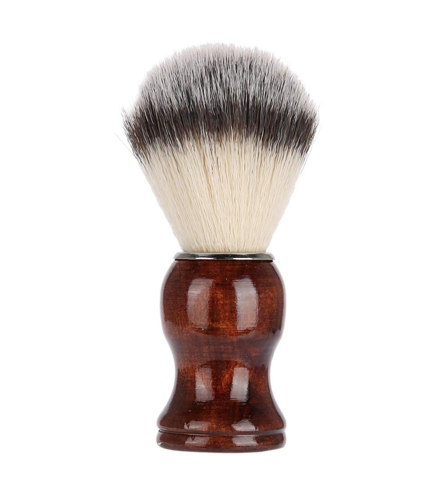 Portable Wooden Shaving Brush for Men - Ideal for Home & Travel | Premium Beard & Hairdressing Brush - Buy Online on GoSupps.com