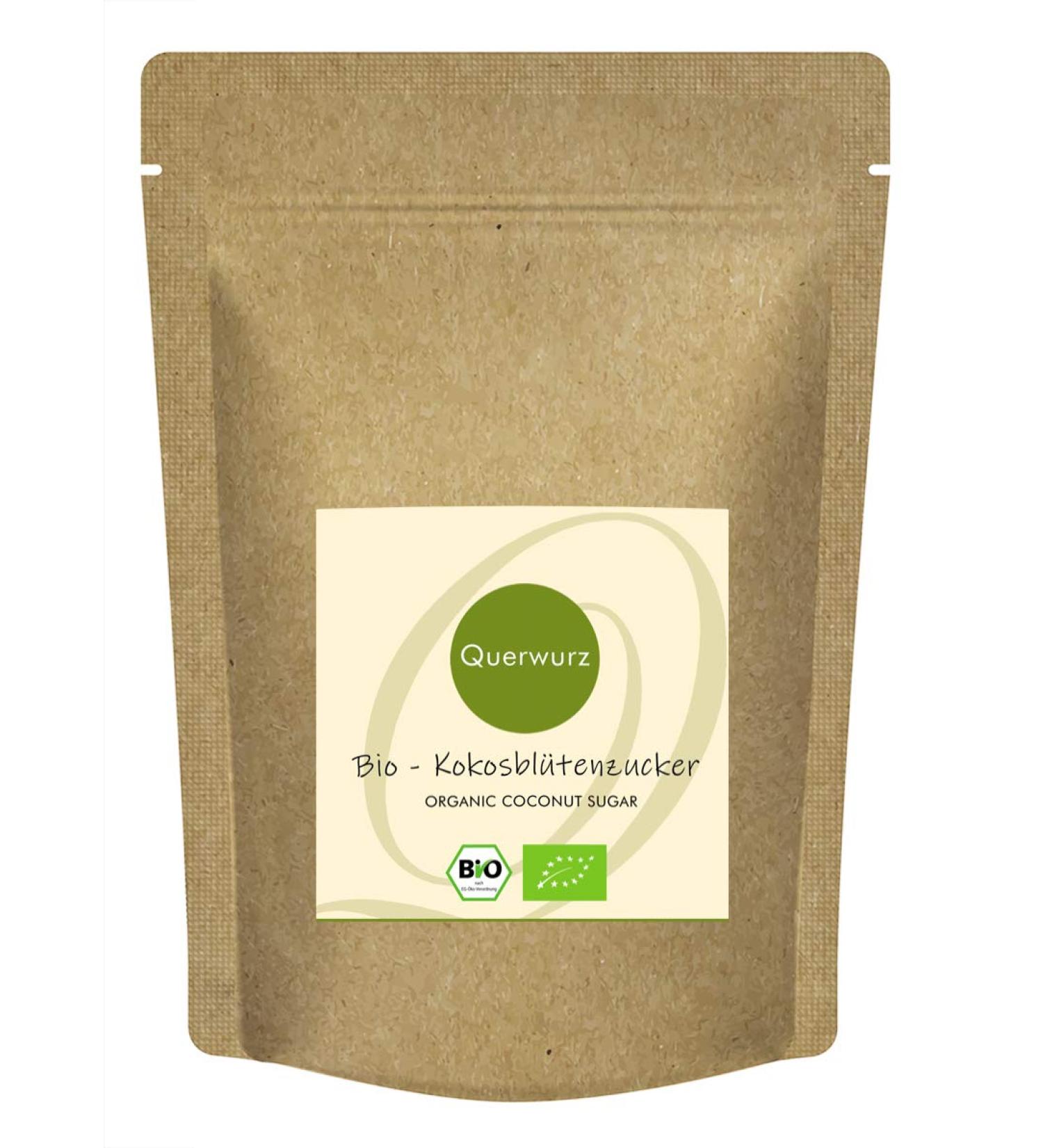 Organic coconut blossom sugar without further additives in organic quality from Querwurz (1000 g)