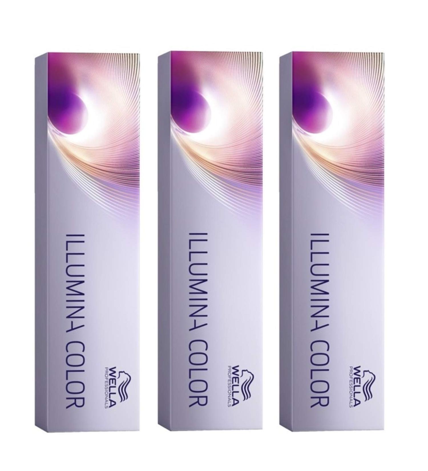 Pack of 3 Wella Professionals Illumina Color 10/1 Light Ash Blonde 60 ml