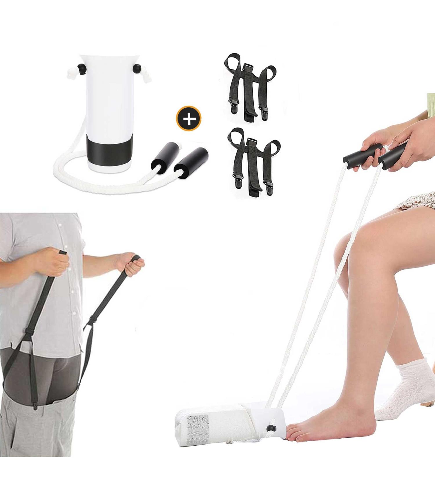 2-Piece Sock & Stocking Aid for Seniors | Post-Hip Surgery Assistive Tool | Easy Dressing Solution for Limited Mobility - Buy Online on GoSupps.com