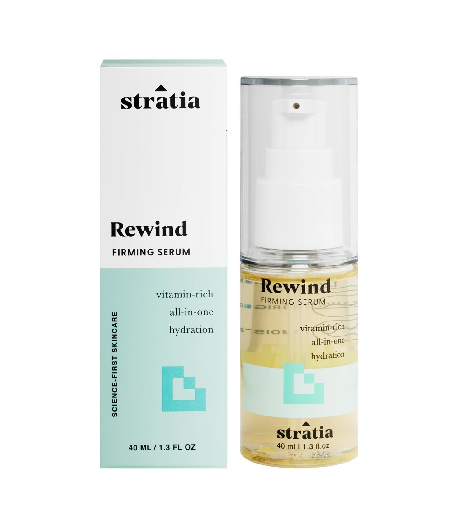 Stratia Rewind Serum | Firming & Hydrating | Reduce Hyperpigmentation with DMAE Niacinamide & Hyaluronic Acid | 1.3 Fl Oz - Buy Internationally - Buy Online on GoSupps.com