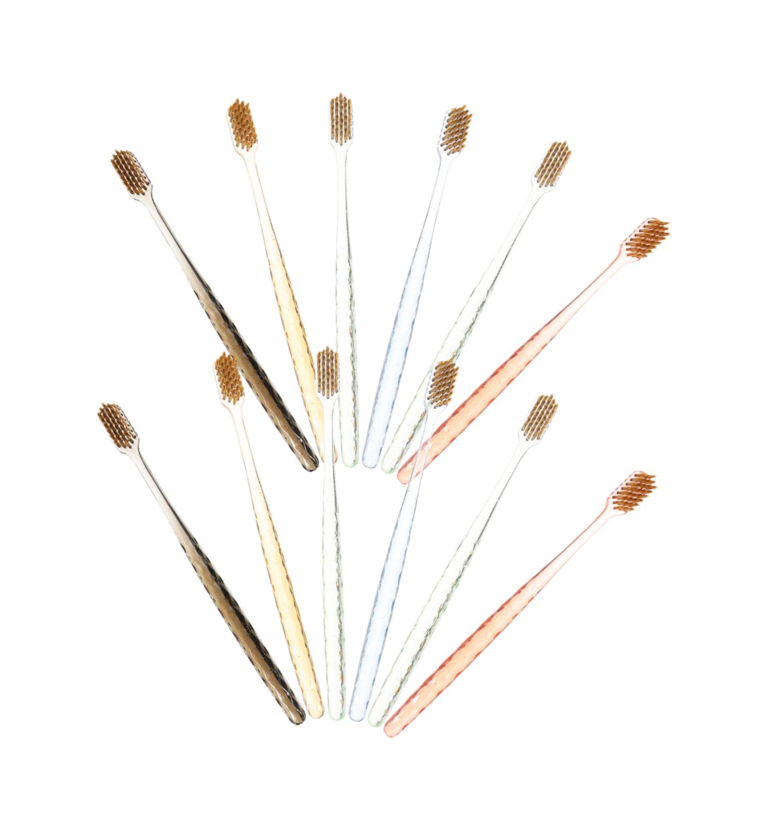 Minkissy 12th Crystal Handle Toothbrush - Kids & Adults Oral Hygiene Travel-Friendly Daily Toothbrushes Implants & Tooth Care Guide - Buy Online on GoSupps.com