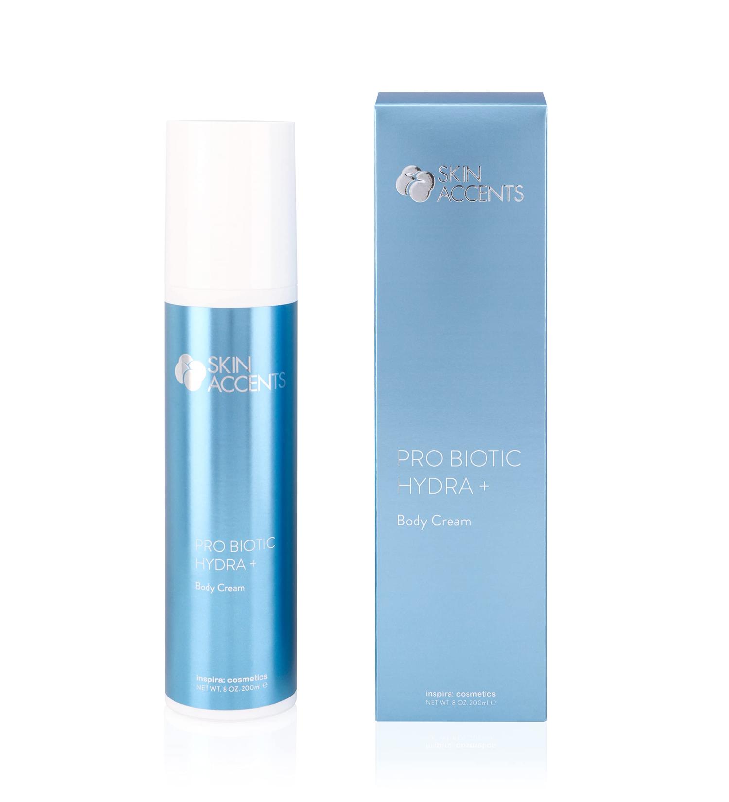  inspira: cosmetics Skin Accents Pro Biotic Hydra+ Body Cream Strengthens and Supports 200ml - Buy Online on GoSupps.com