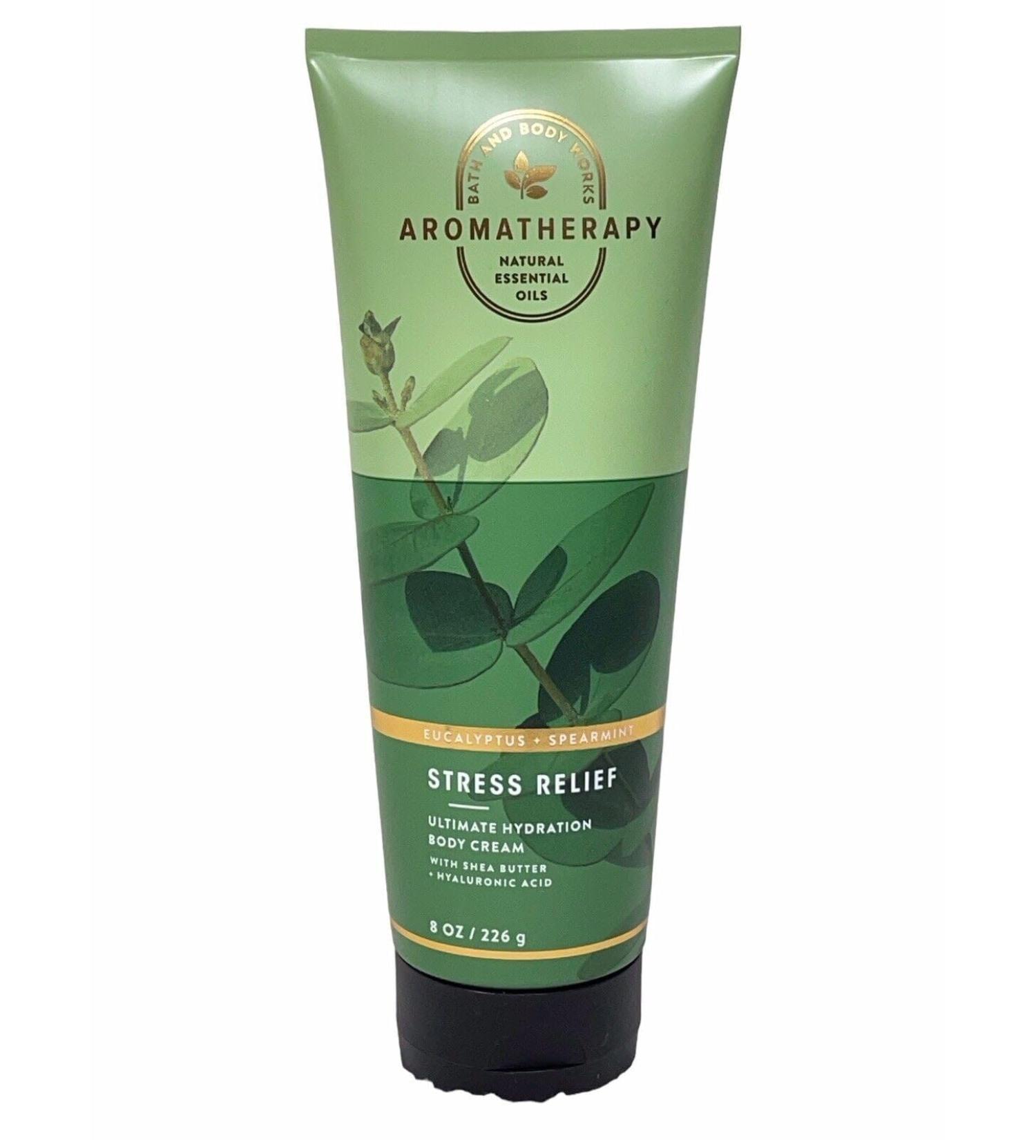 Bath & Body Works Aromatherapy Eucalyptus & Spearmint Body Cream with Natural Essential Oils 8 Ounce (Eucalyptus & Spearmint) 1 item