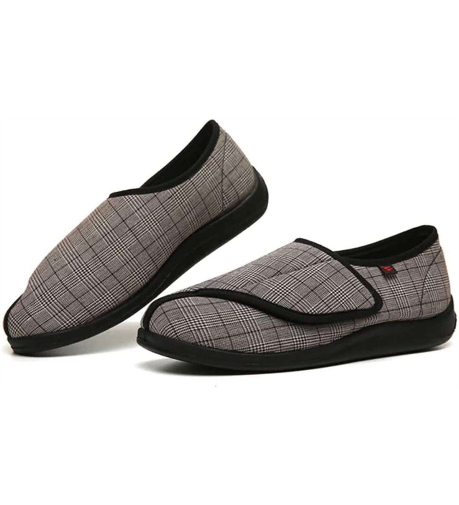 XMSM Mens Memory Foam Edema Slippers - Brown | Size 6 - Diabetic Recovery Shoes - Buy Online on GoSupps.com