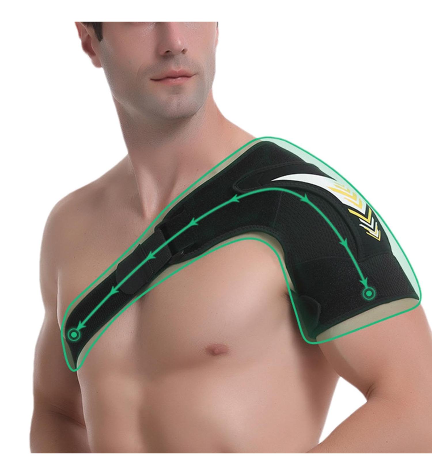 Shoulder Brace For Women - Shoulder Compression Sleeve | Breathable Arm Bracelet Upper Arm Shoulder Strap Pad Shoulder Brace Support Adjustable For Lifting Weights Yellow - Buy Online on GoSupps.com