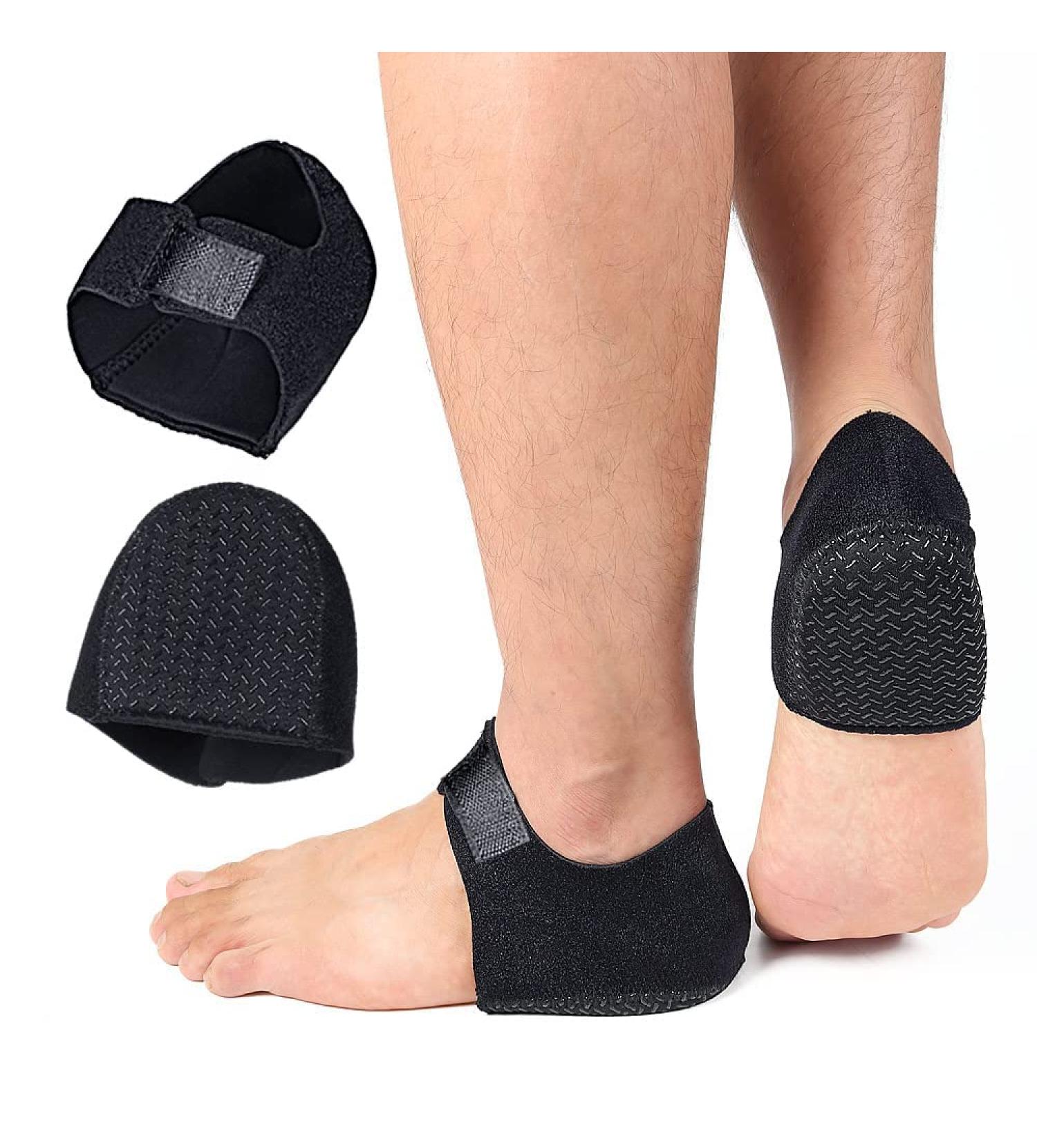 Gel Heel Cups for Pain Relief | Anti-Slip Heel Protector Cushion Pad - Women's Size 6-9 (Black - Buy Online on GoSupps.com