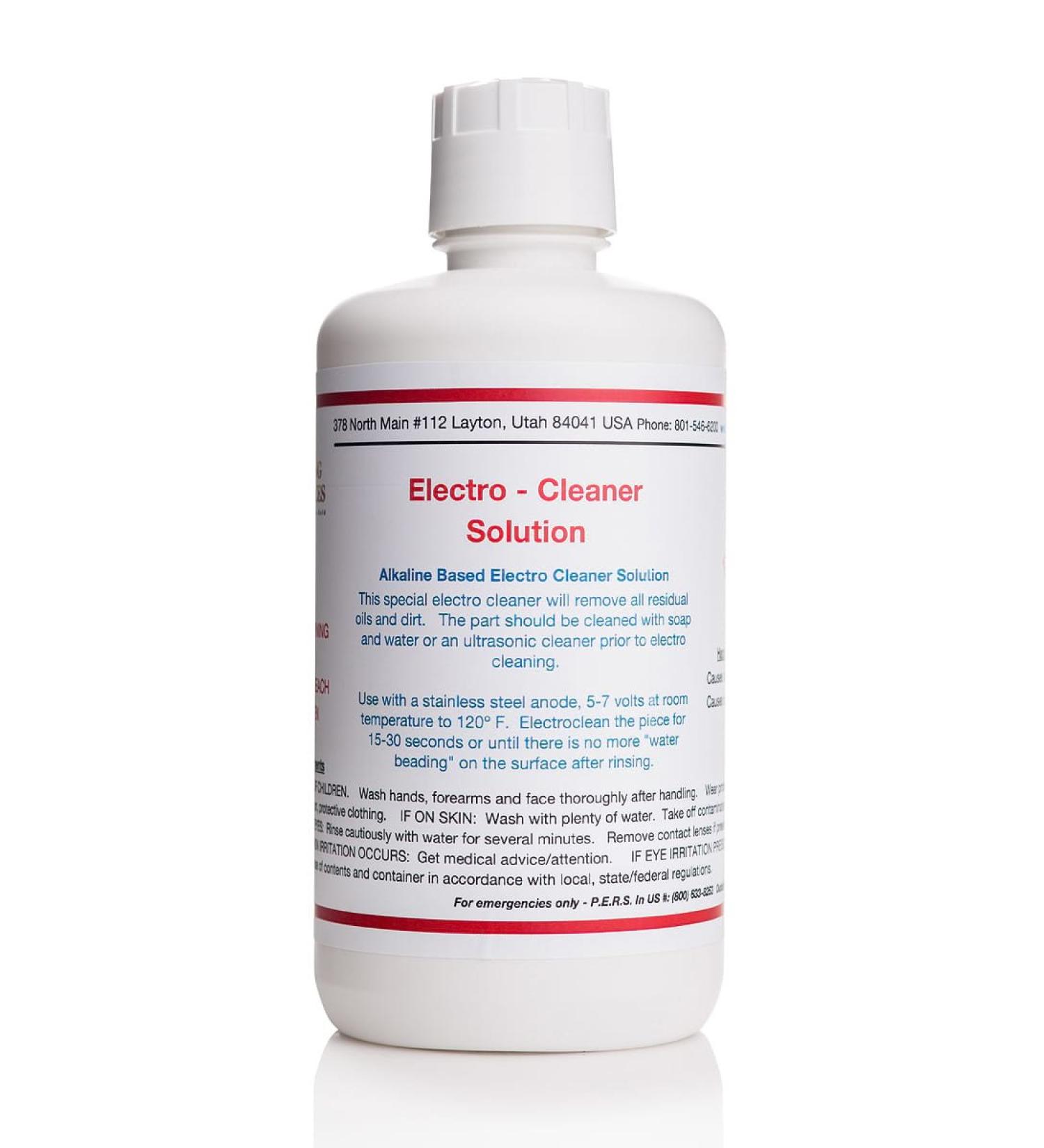 32 oz/1 Liter - Electro - Cleaner Solution - Bath or Brush Electroplating Supplies