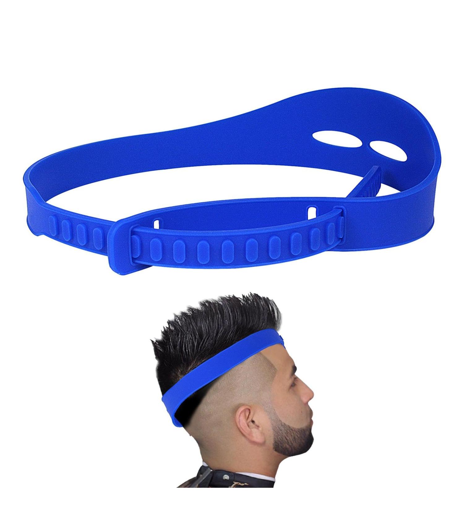Silicone Band Band for Hair Silicone Haircut | -haircutting System Adjustable Haircut Tool Haircut Guide Hair Clipping Guide Haircutting Template Skin Guide Haircutting Tool for Clippers Blue - Buy Online on GoSupps.com