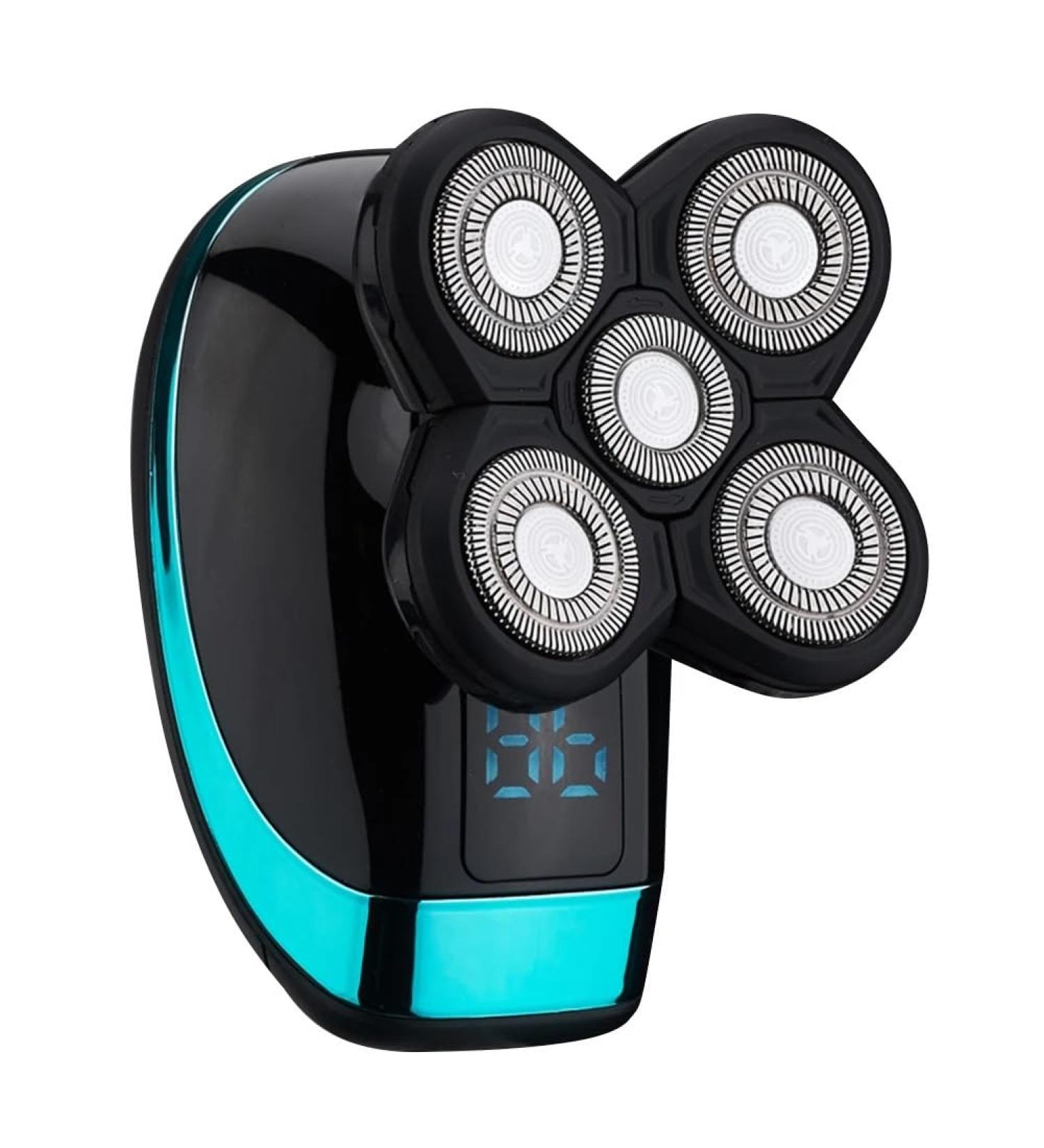 Rechargeable Bald Head Clipper & Beard Shaver - 5 Floating Heads Electric Shaving Tool for Men | Washable & Multifunctional - Buy Online on GoSupps.com