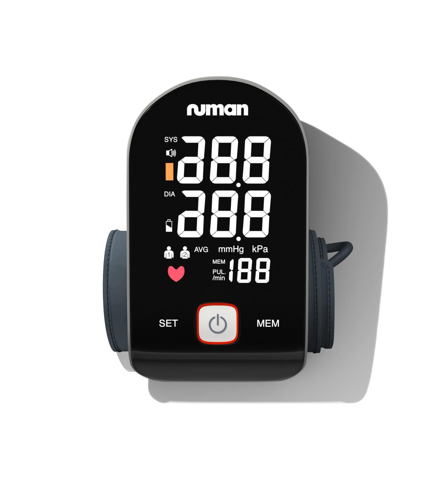 Numan Digital Blood Pressure Monitor | Automatic Upper Arm BP Cuff | Accurate Reading & CE Approved | Large LED Display | Home Use - Buy Online on GoSupps.com
