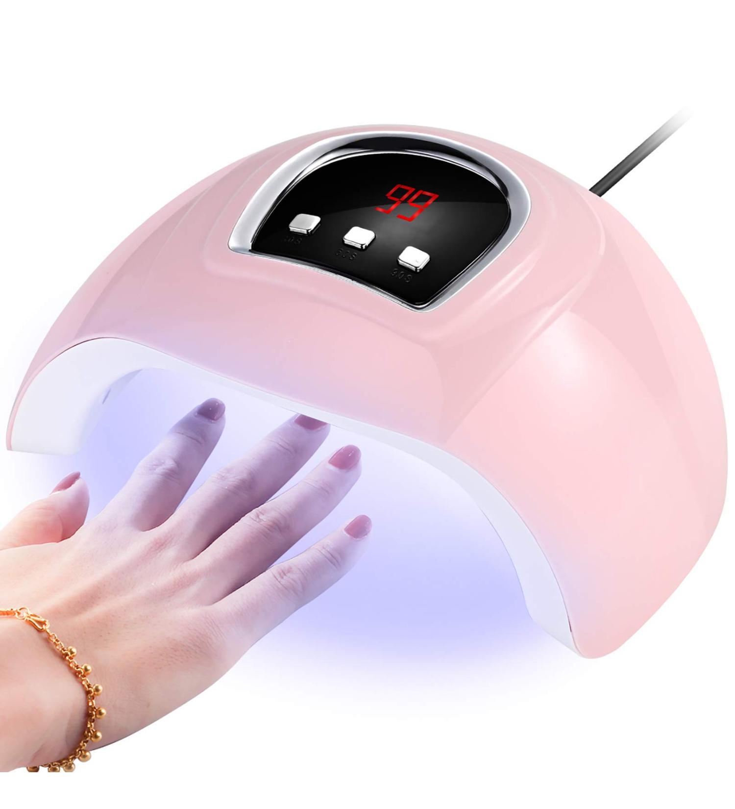 54W UV Nail Lamp LED UV Gel Polish Auto Sensor Curing Lamp with 3 Timer - Home & Professional - Buy Online on GoSupps.com