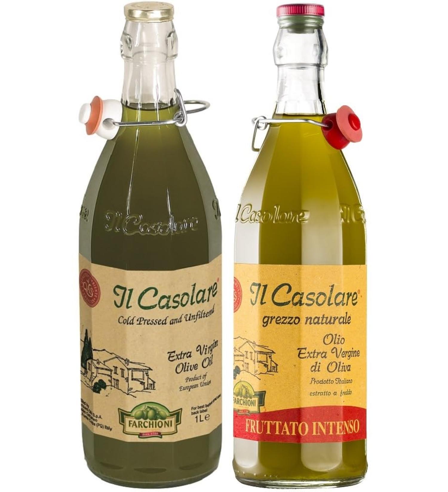 Farchioni Il Casolare | Mix Pack (2 Litre) | Extra Virgine Olive Oil | Casolare Fruttato Intenso 1L + Casolare Classic 1L - Buy Online on GoSupps.com