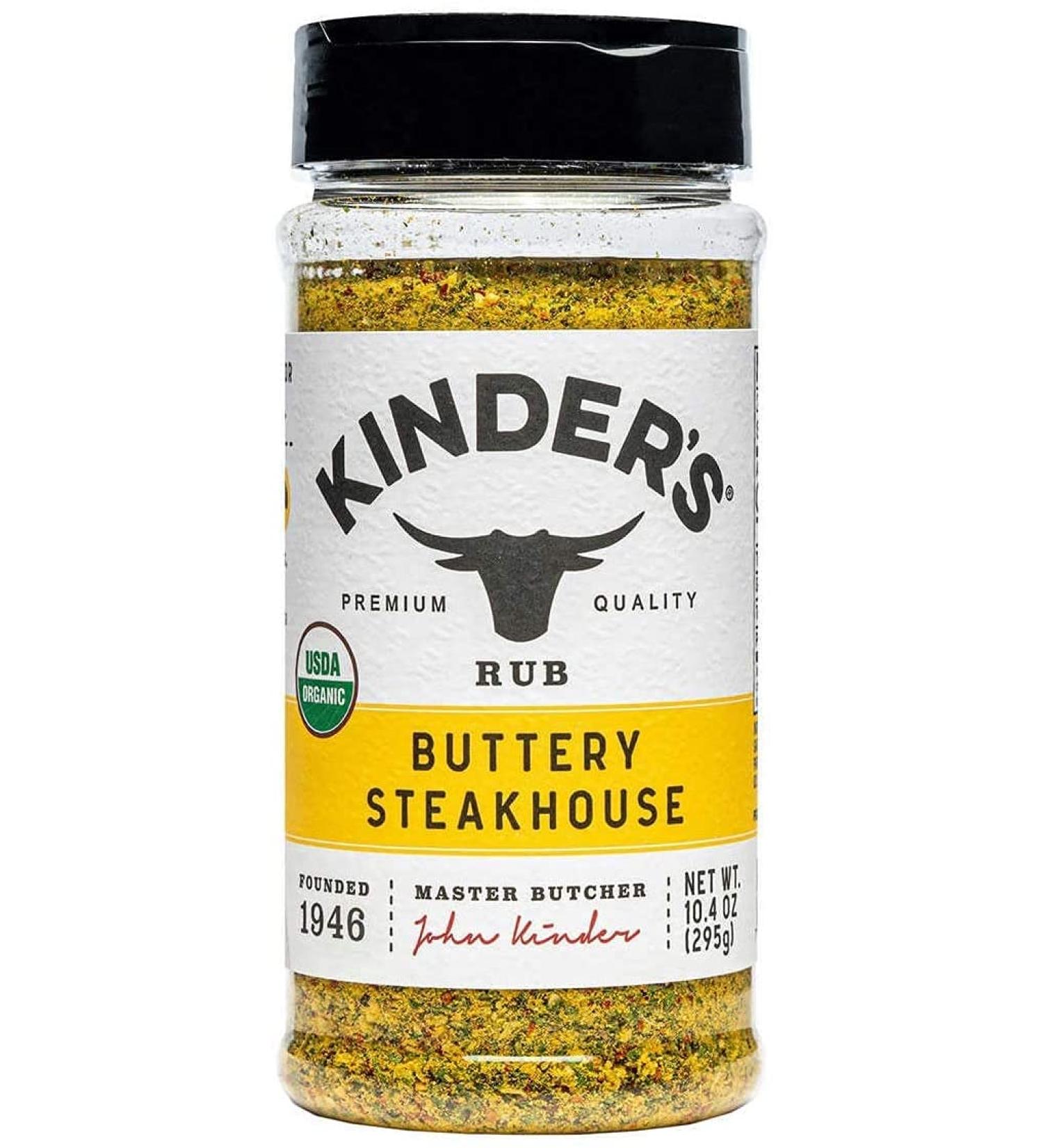 Kinder's Organic Buttery Steakhouse Seasoning Rub 10.4 Ounce 1 Pack - Buy Online on GoSupps.com