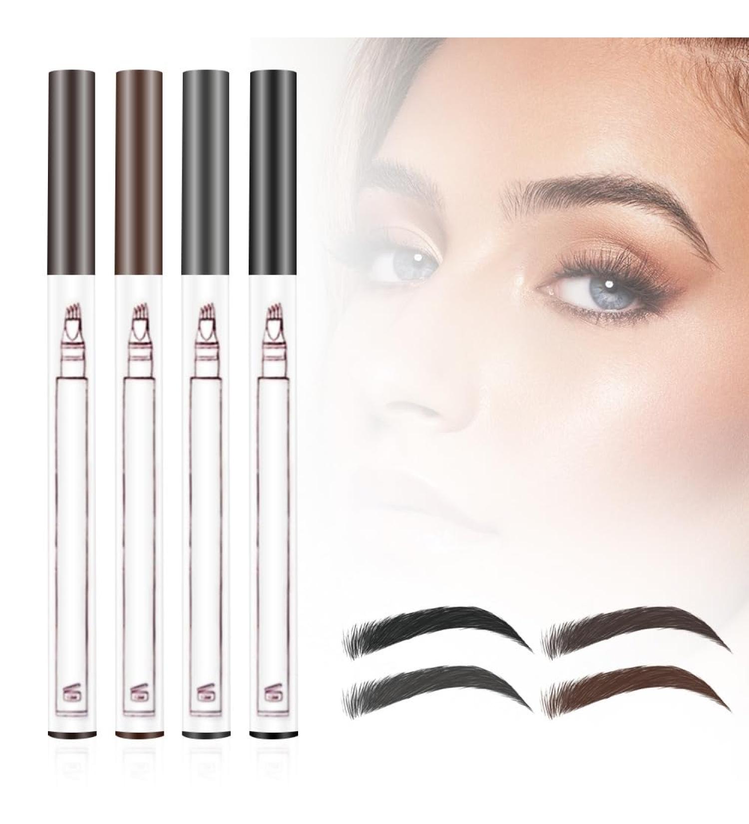 POVVFRTY 3D Microblading Eyebrow Pencil Waterproof Eyebrow Pencil with Micro Teeth Long Lasting Fine Sketch Microblading Pen Natural Makeup Eyebrow Pencil with 4 Teeth 14 PCS - Buy Online on GoSupps.com