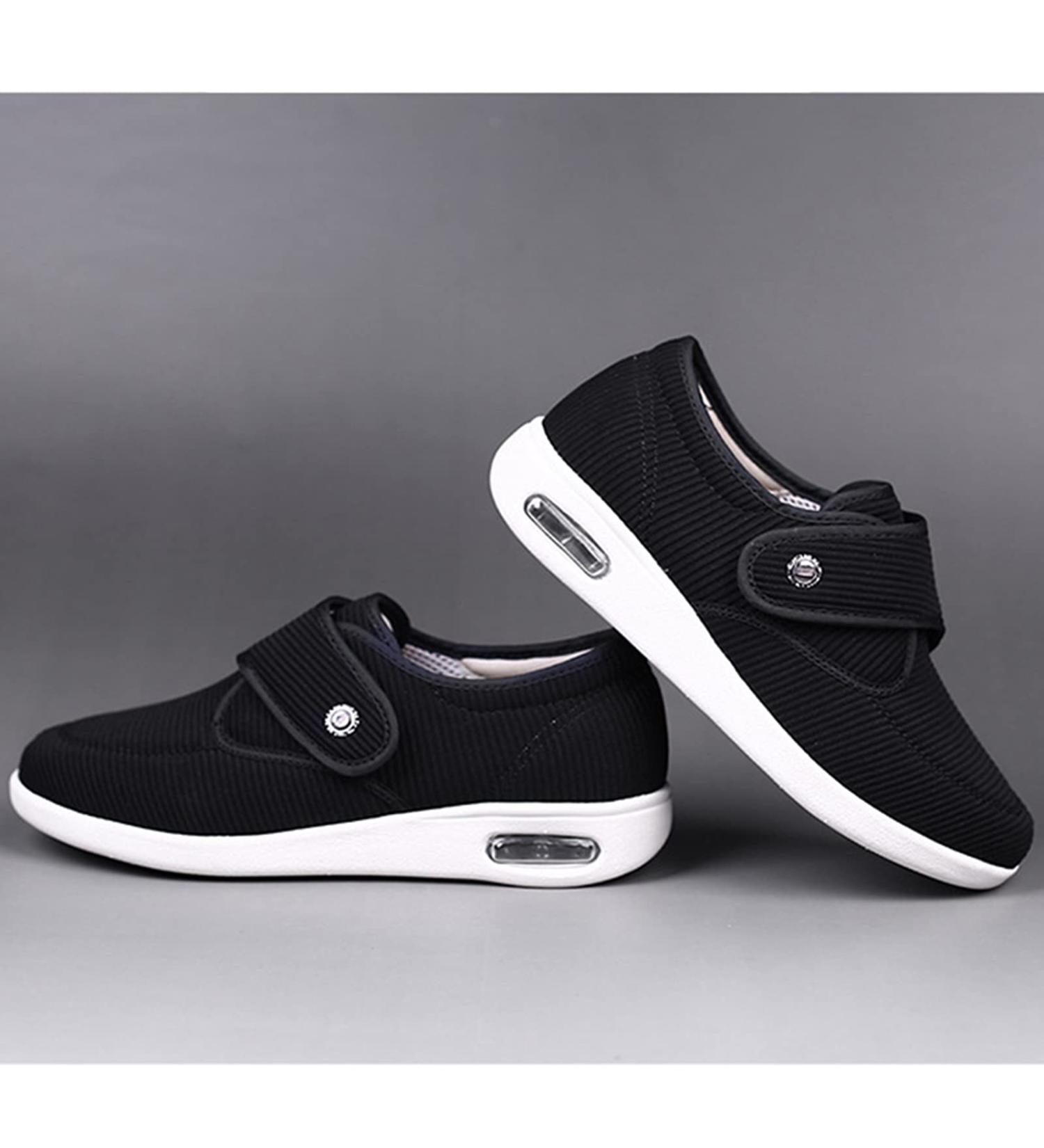 QDCZDQ Women's Edema Diabetic Shoes | Extra Wide Widths | Air Cushion | Adjustable Strap | Breathable Mesh | Black | Size 6.5 US - Buy Online on GoSupps.com