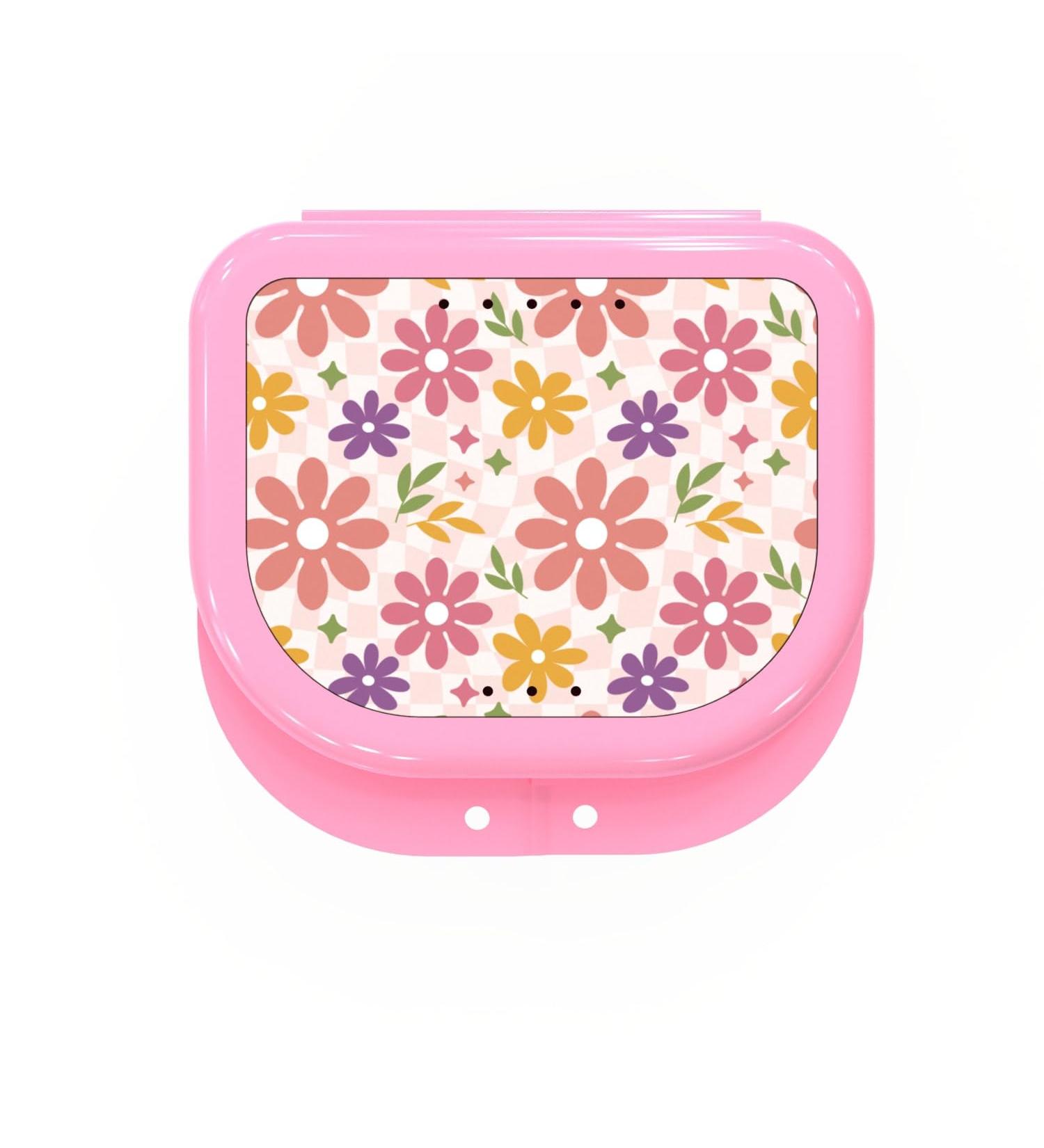 HOUSYLOVE Retainer Case 1 Pack Pink Classic Style Night Guard Case with Floral Patterns - Buy Online on GoSupps.com