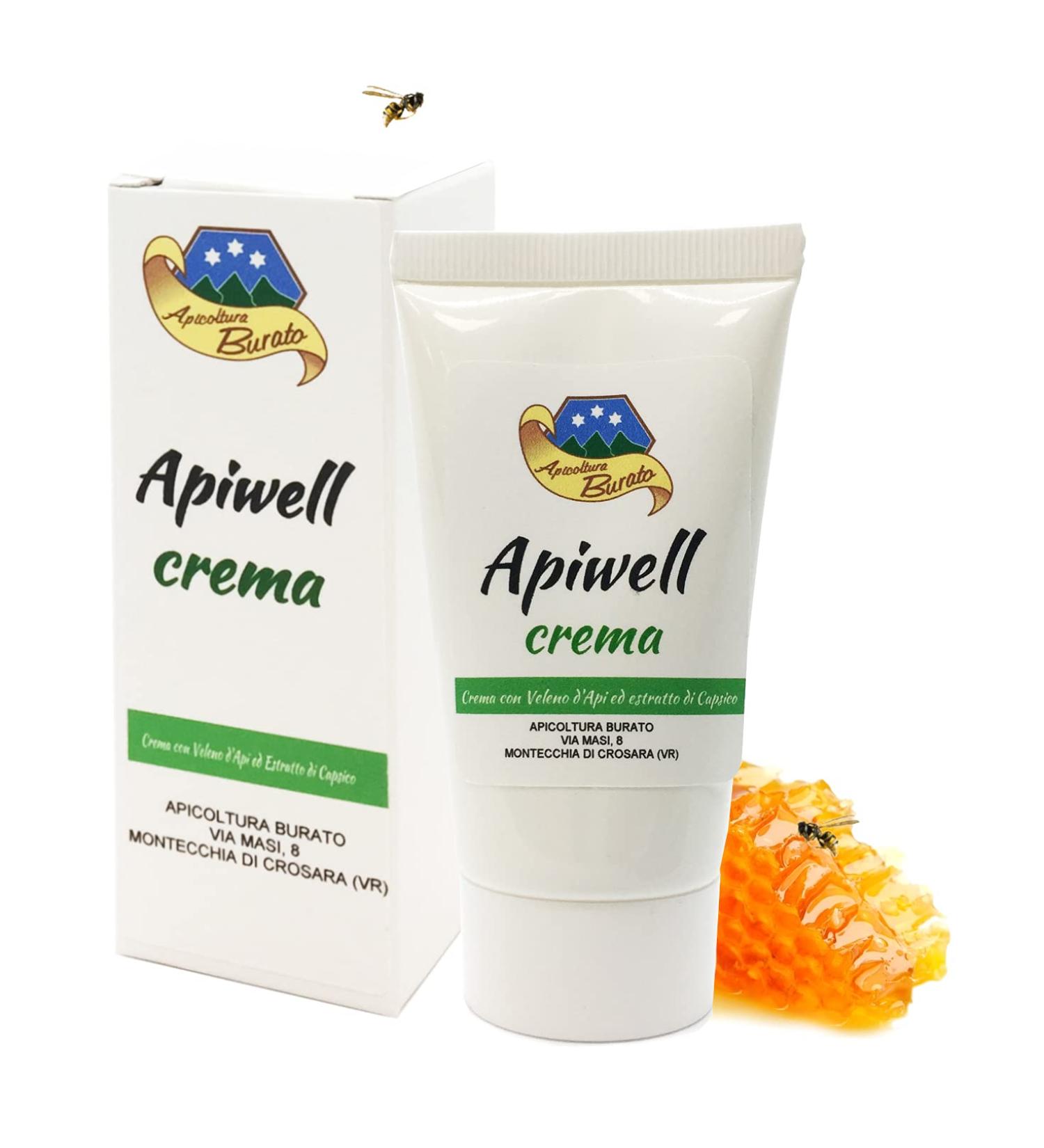 maso delle erbe Apiwell cream contains bee venom and capsico extract particularly suitable for joint and muscle pain - Buy Online on GoSupps.com
