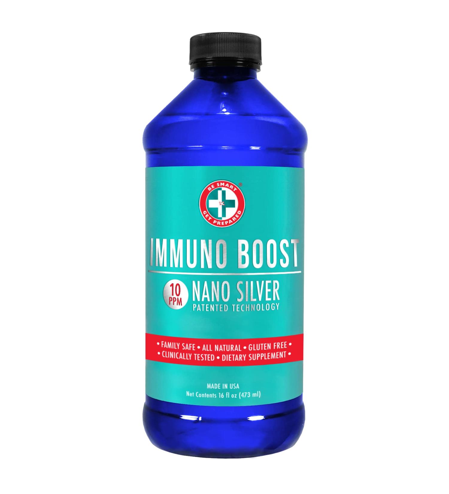 Nano Silver Immune Boost Supplement 10 PPM - 16 FL Oz - Buy Online on GoSupps.com