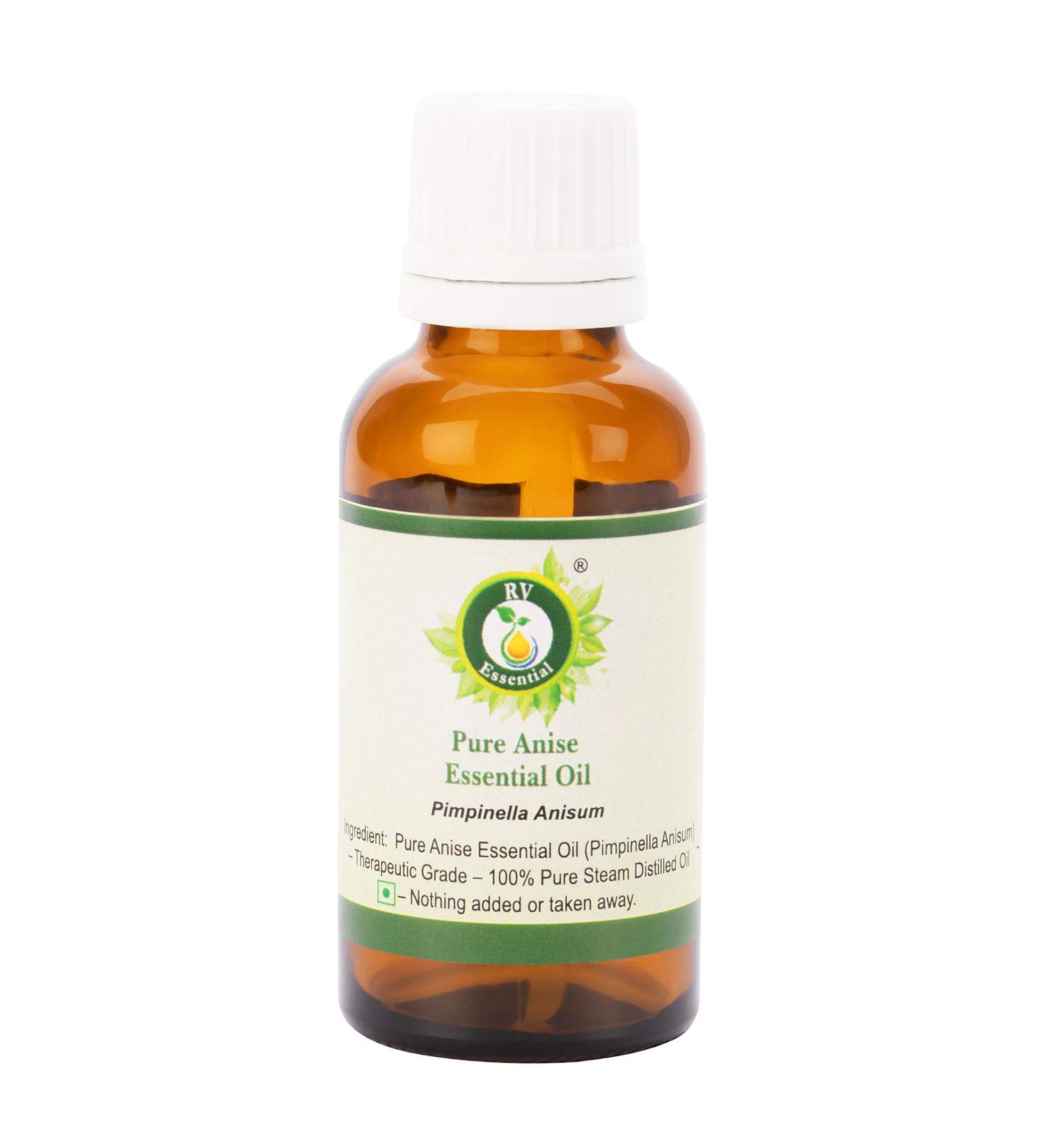 Anise Essential Oil | Pimpinella Anisum | Anise Oil | for Baking | Pure Anise Oil | for Cooking | 100% Pure Natural | Steam Distilled | Therapeutic Grade | 10ml | 0.338oz by R V Essential Anise 10ml (0.338 Ounce) - Buy Online on GoSupps.com