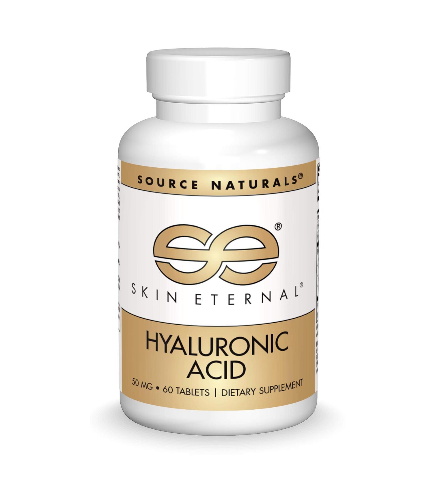 Source Naturals Skin Eternal Hyaluronic Acid 50 mg - 60 Tablets for Youthful Skin - Buy Online on GoSupps.com