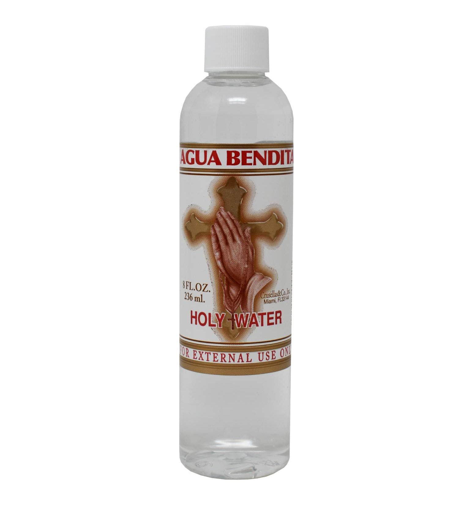 Crusellas and Co. Holy Water (Agua Bendita) 8 fl oz - Sacred Blessings in a Bottle - Buy Online on GoSupps.com