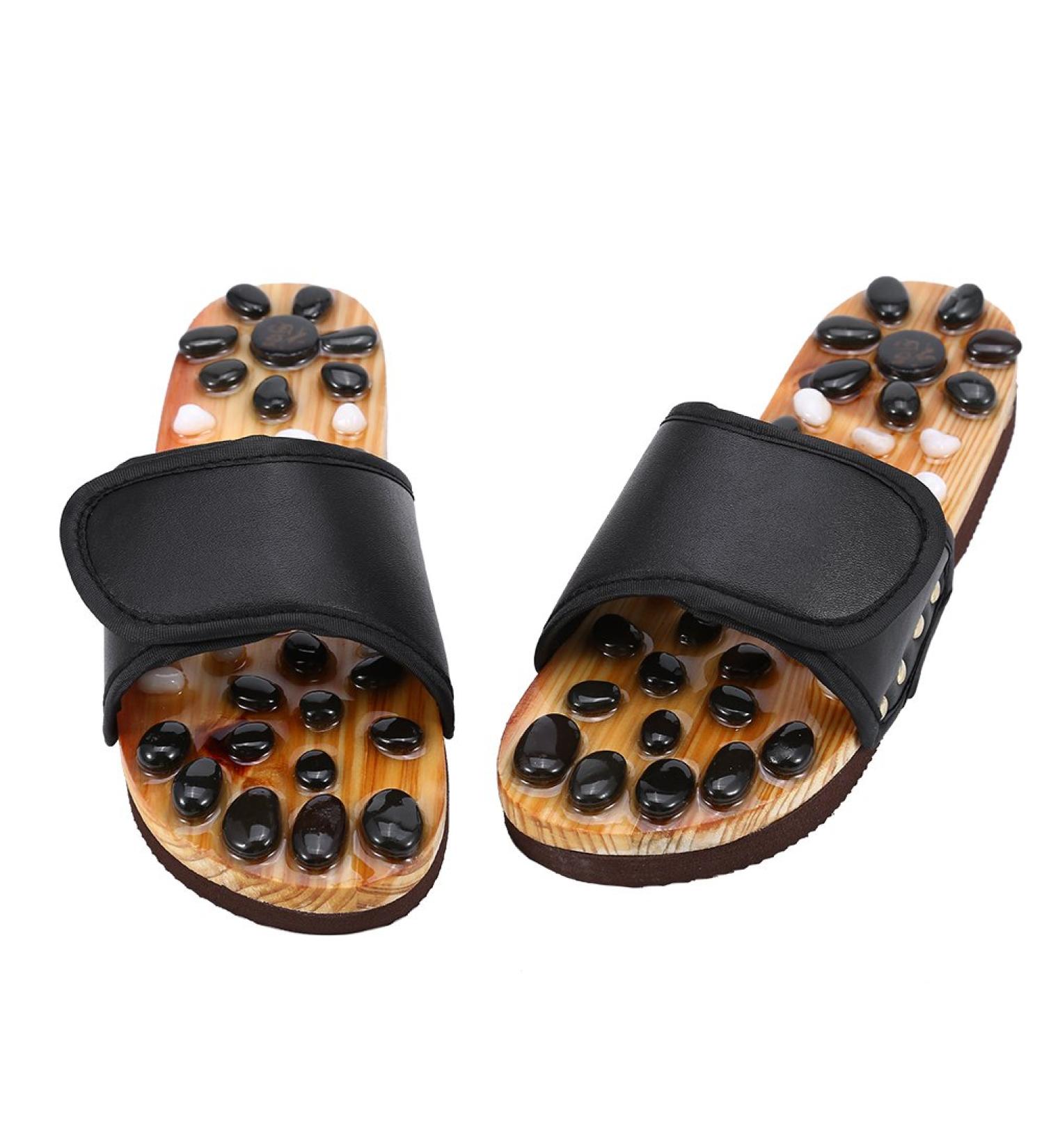 Verdant touch health care massage shoes reflex zone massage naturopathy foot massage slippers acupuncture health care shoes (black size 39)