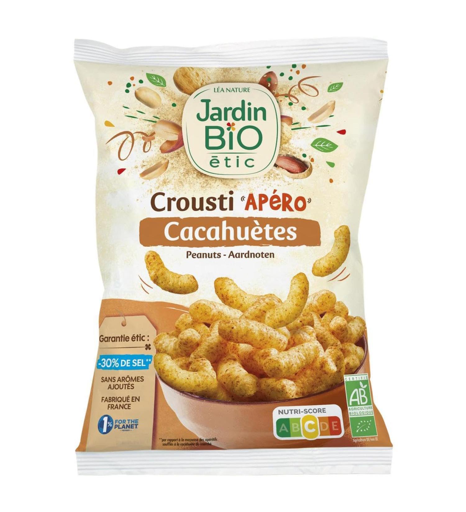 G n rique JARDIN BIO ETIC - Jardin Bio Etic Crispy Organic Peanut Chips 85g - Pack of 6 - Sold in Packs