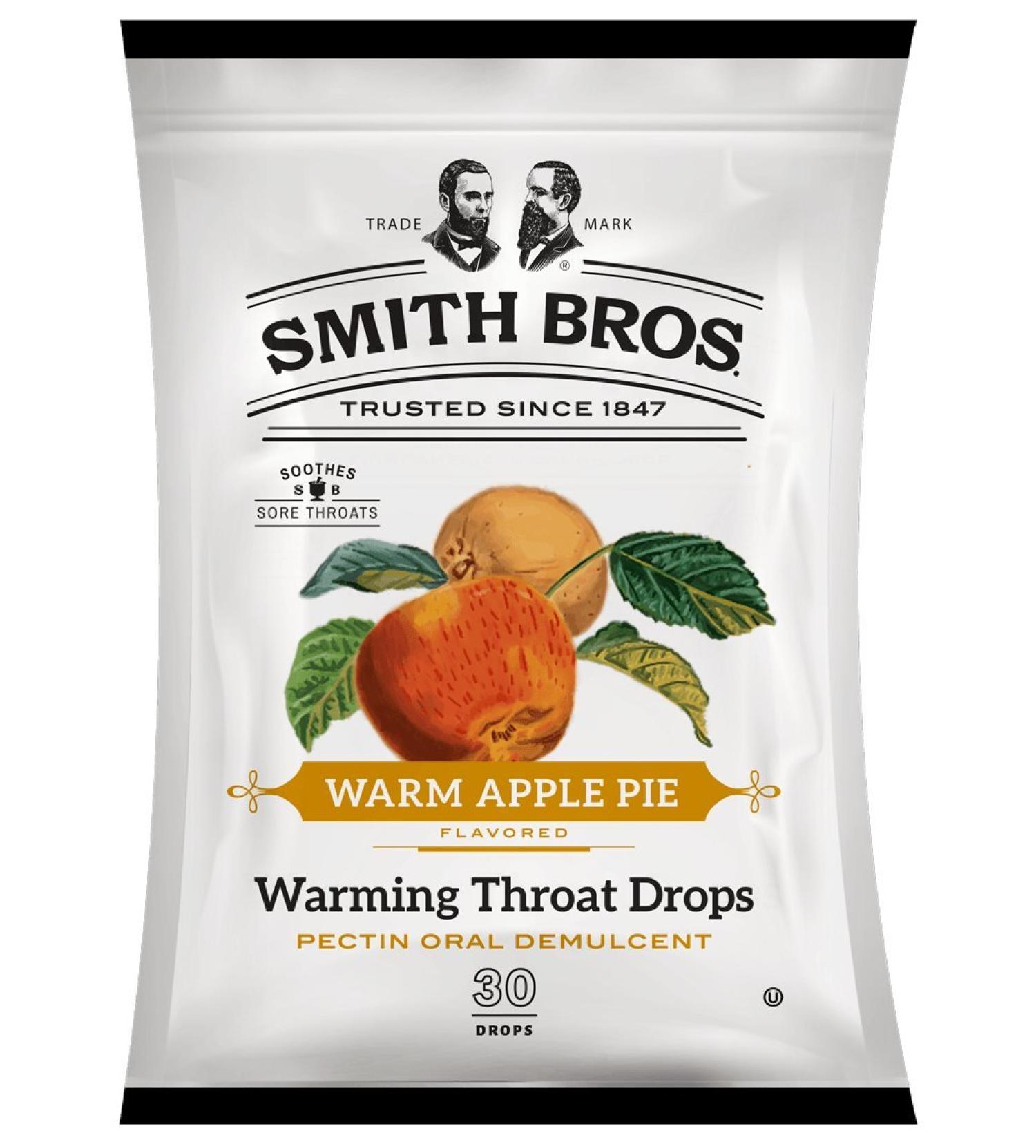 Smith Brothers Warm Apple Pie Warming Throat Drops 30 Count Each (2)