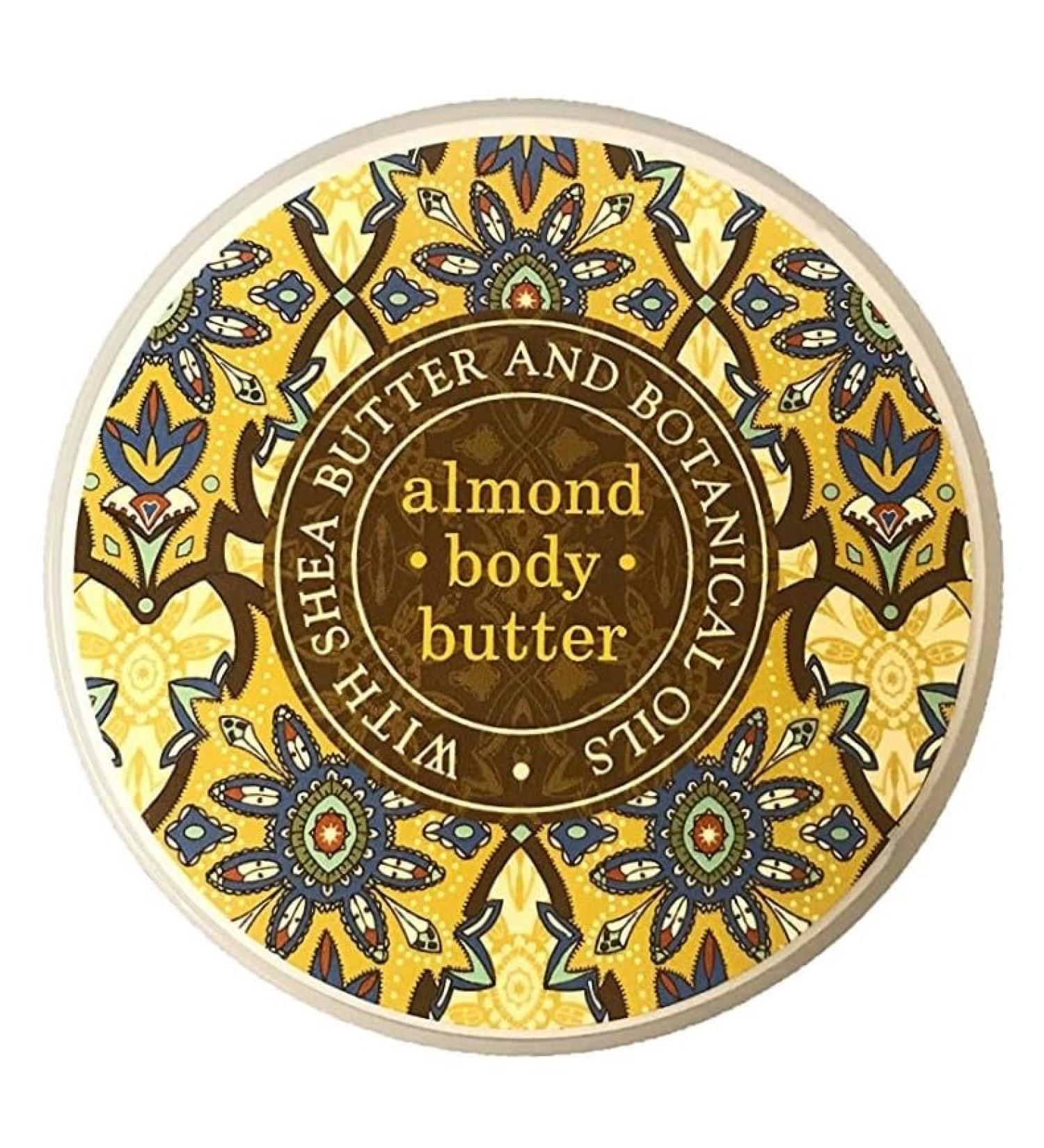 Greenwich Bay Trading Co. Scented Botanic Body Butter - Luxurious Hydration with Shea & Cocoa Butter Enriched with Vitamin E - 8 Ounce Tub (Almond) Almond 8 Ounce (Pack of 1)