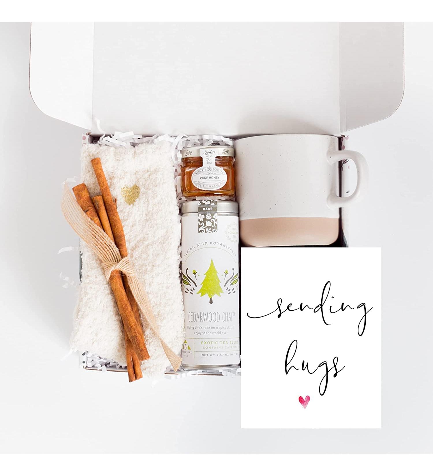 UnboxMe Warm & Cozy Tea Care Package for Women - Thoughtful Gift Box for Birthday, Sympathy, Get Well Soon - Self Care & Relaxation Gift - Buy Online on GoSupps.com