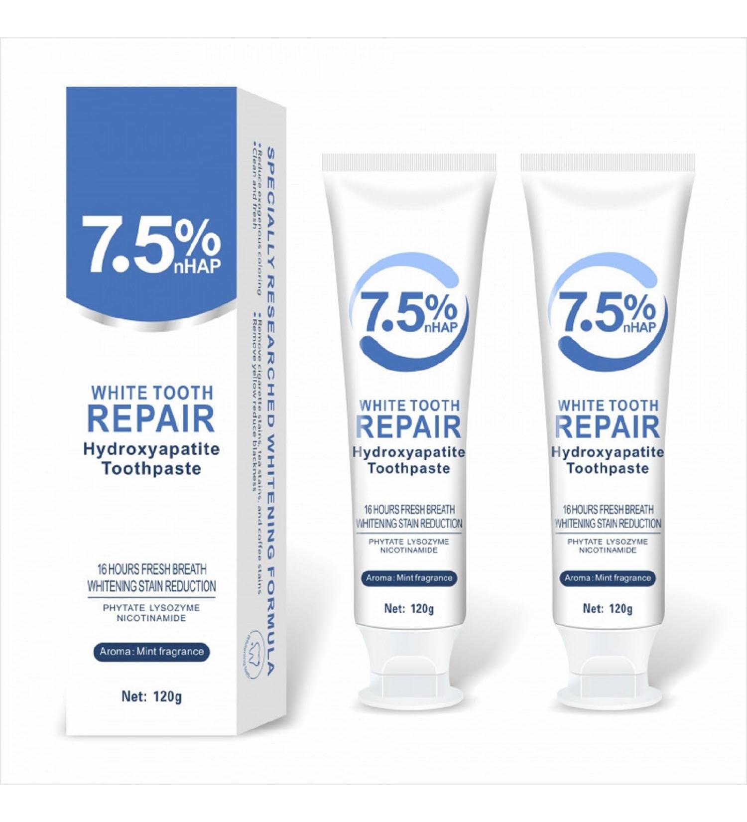 2Pcs Hydroxyapatite Toothpaste Hidroxiapatita Toothpaste for Advanced Enamel Protection Daily Use for Oral Health.4.23 oz - Buy Online on GoSupps.com