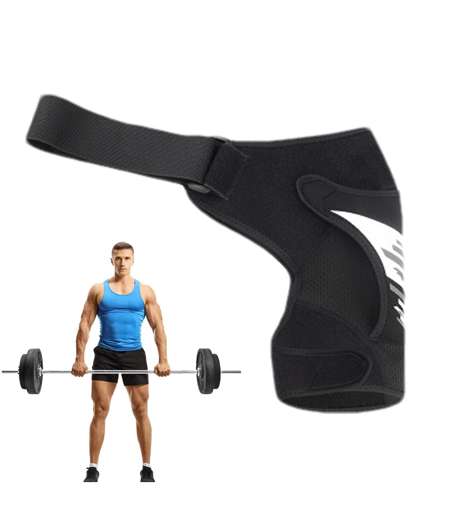 Shoulder Support Brace - Adjustable Shoulder Brace Shoulder Strap Pad Shoulder Compression Sleeve Shoulder Brace Support Adjustable Shoulder Brace Breathable Gray - Buy Online on GoSupps.com