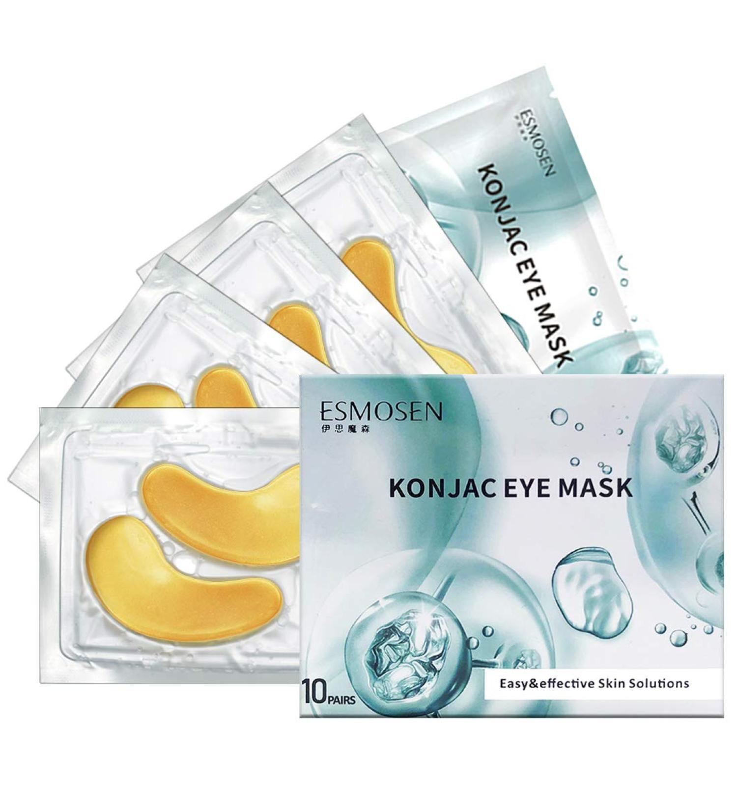 ESMOSEN Natural Konjac Essence Under Eye Patches - 10 Pairs | Puffiness, Bags & Dark Circles Treatment - Buy Online on GoSupps.com