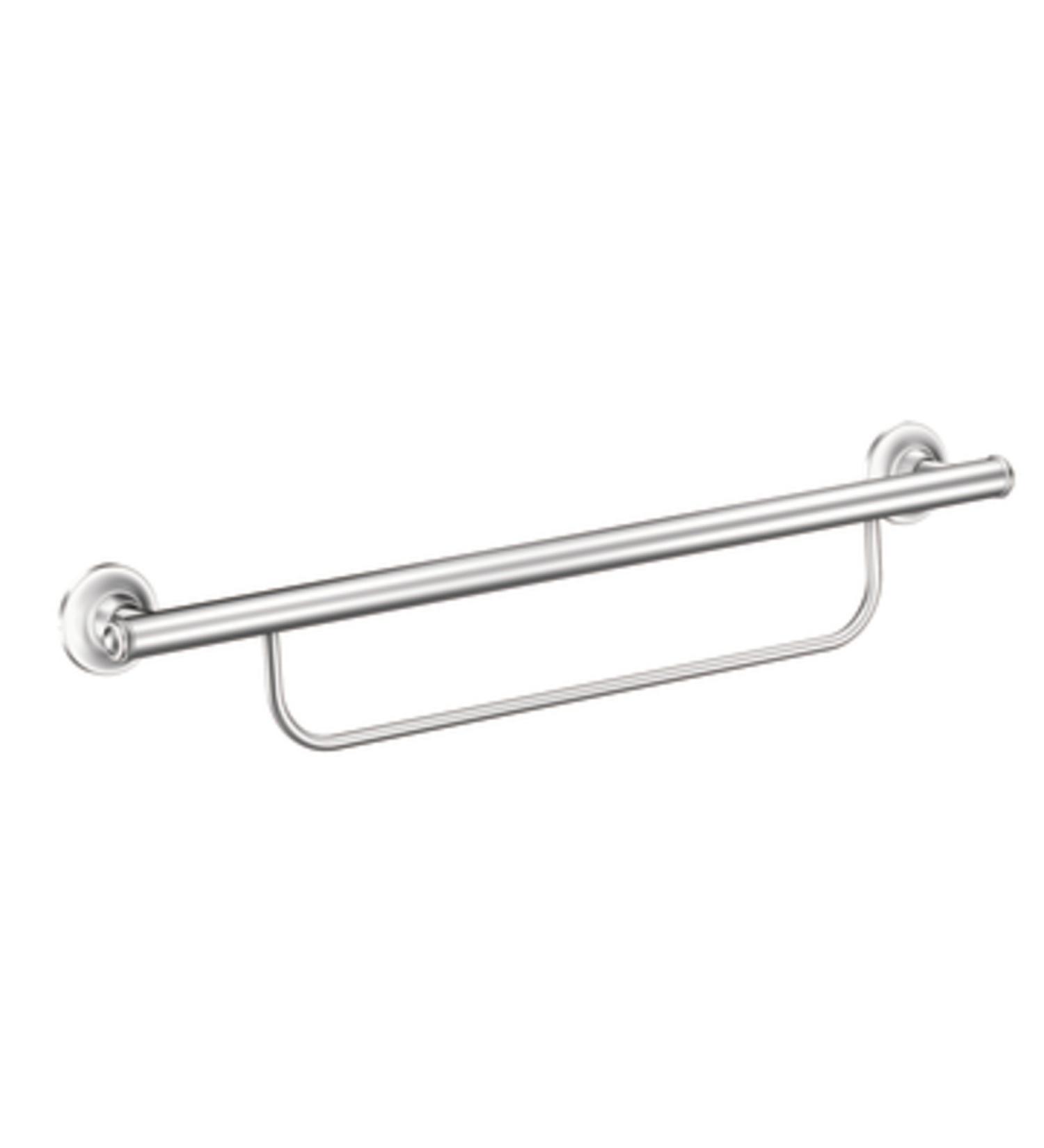Moen LR2350DCH Grab Bar with Integrated Towel Bar Chrome - Buy Online on GoSupps.com